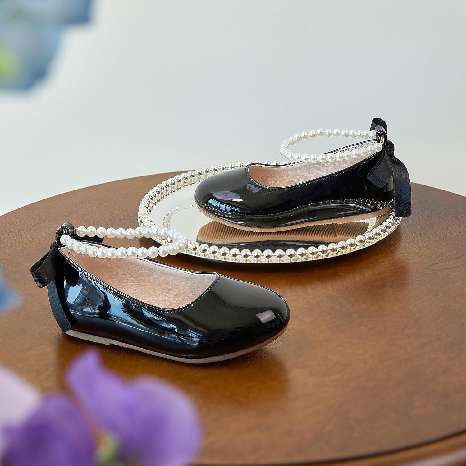 imageKiderence Toddler Girls Dress Shoes Little Kids Mary Janes Ballet Flats ToddlerCk926 Black