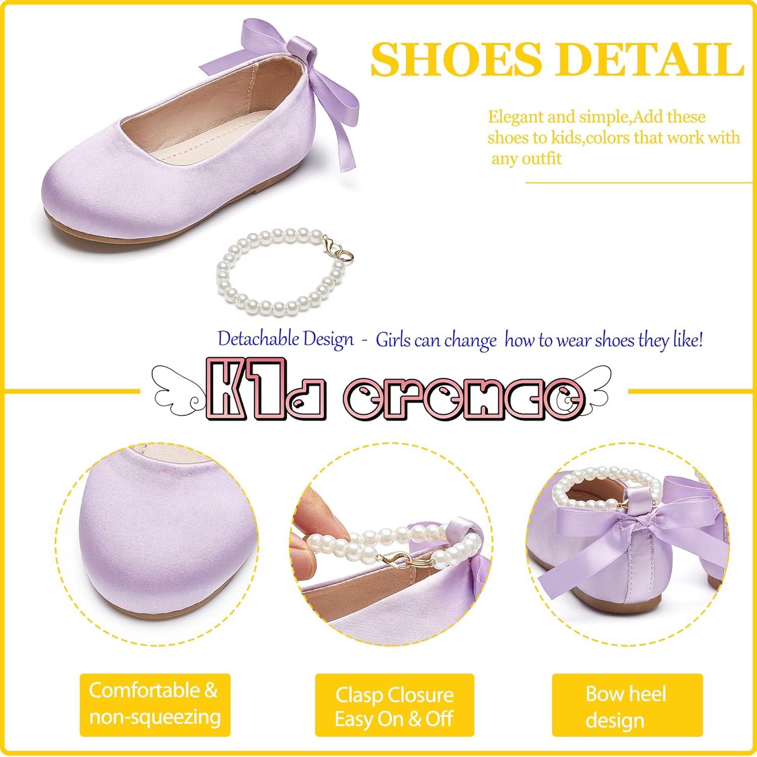 imageKiderence Toddler Girls Dress Shoes Little Kids Mary Janes Ballet Flats ToddlerCk927 Purple