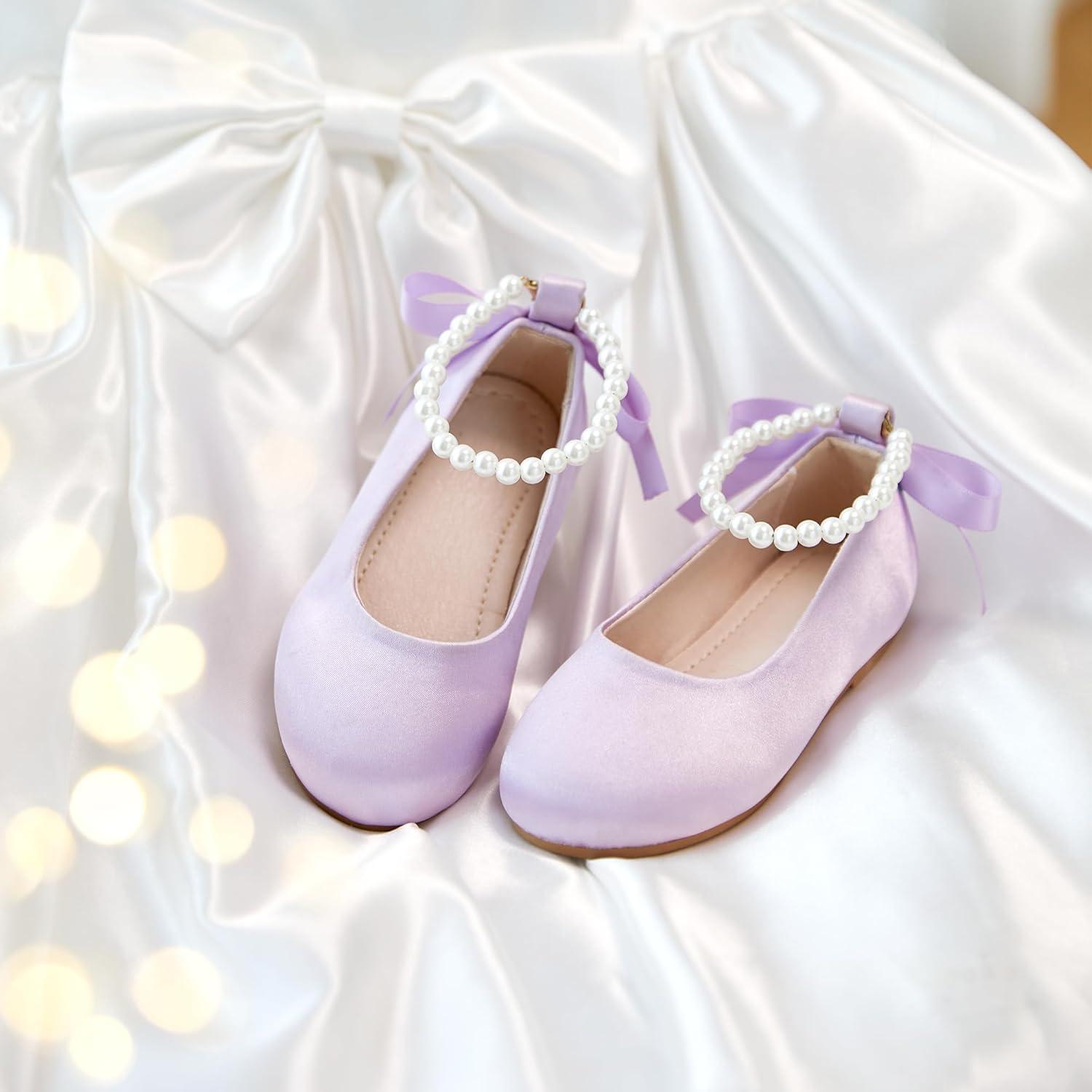 imageKiderence Toddler Girls Dress Shoes Little Kids Mary Janes Ballet Flats ToddlerCk927 Purple