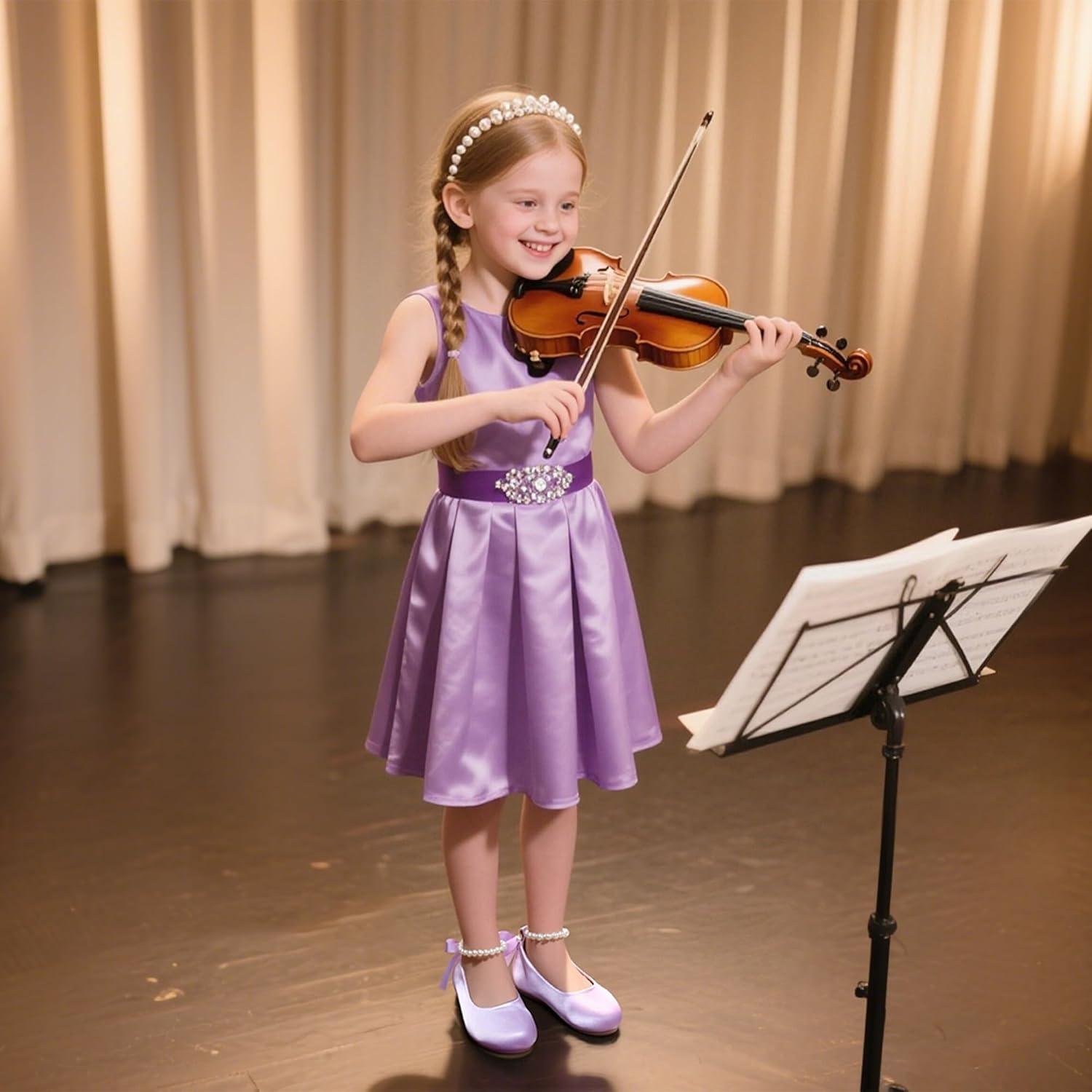 imageKiderence Toddler Girls Dress Shoes Little Kids Mary Janes Ballet Flats ToddlerCk927 Purple