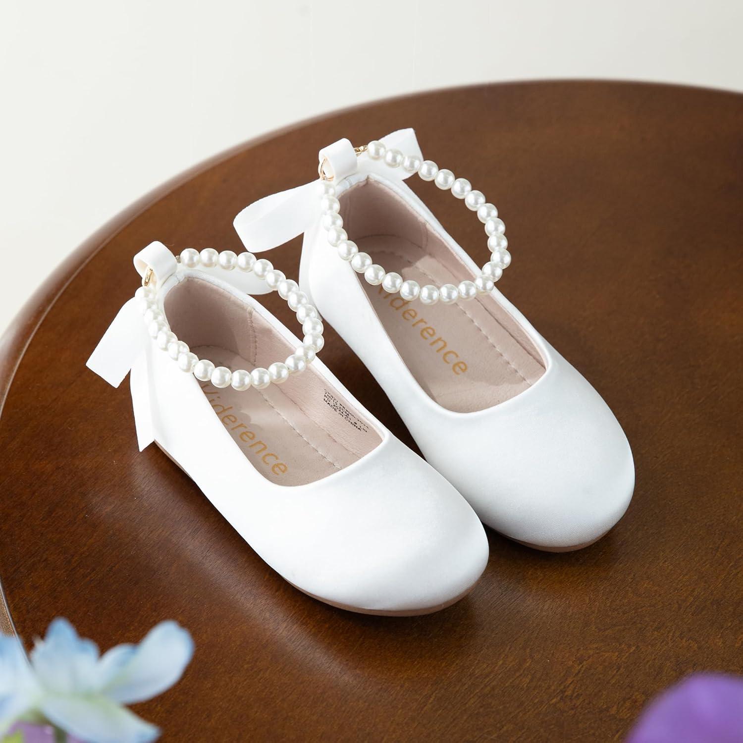 imageKiderence Toddler Girls Dress Shoes Little Kids Mary Janes Ballet Flats ToddlerCk927 White