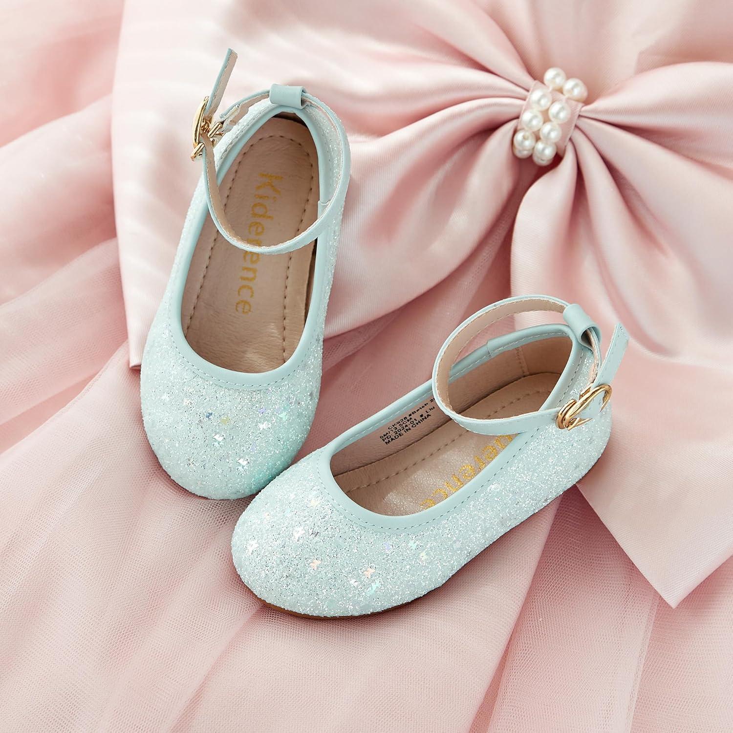 imageKiderence Toddler Girls Dress Shoes Little Kids Mary Janes Ballet Flats ToddlerCk928 Light Blue