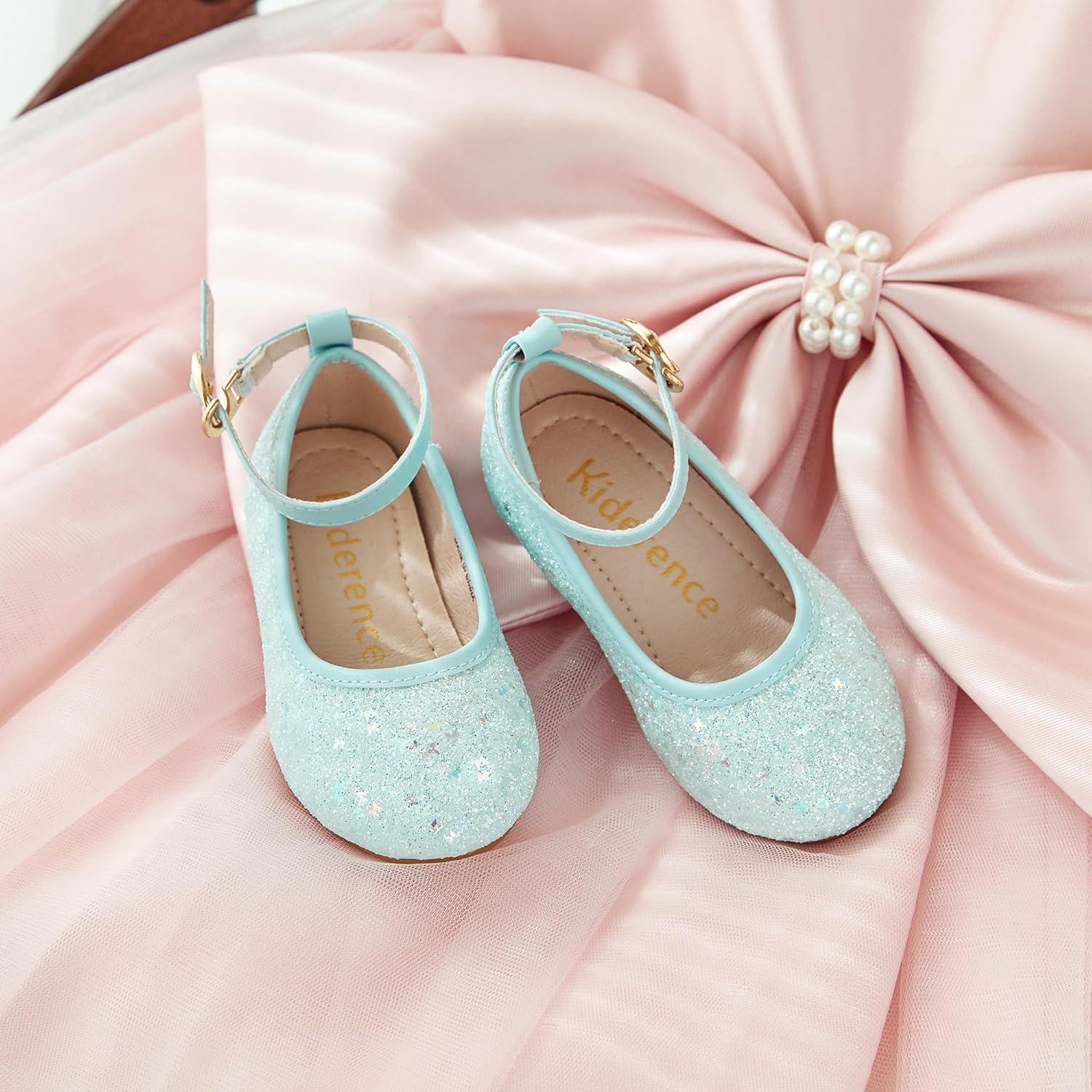 imageKiderence Toddler Girls Dress Shoes Little Kids Mary Janes Ballet Flats ToddlerCk928 Light Blue