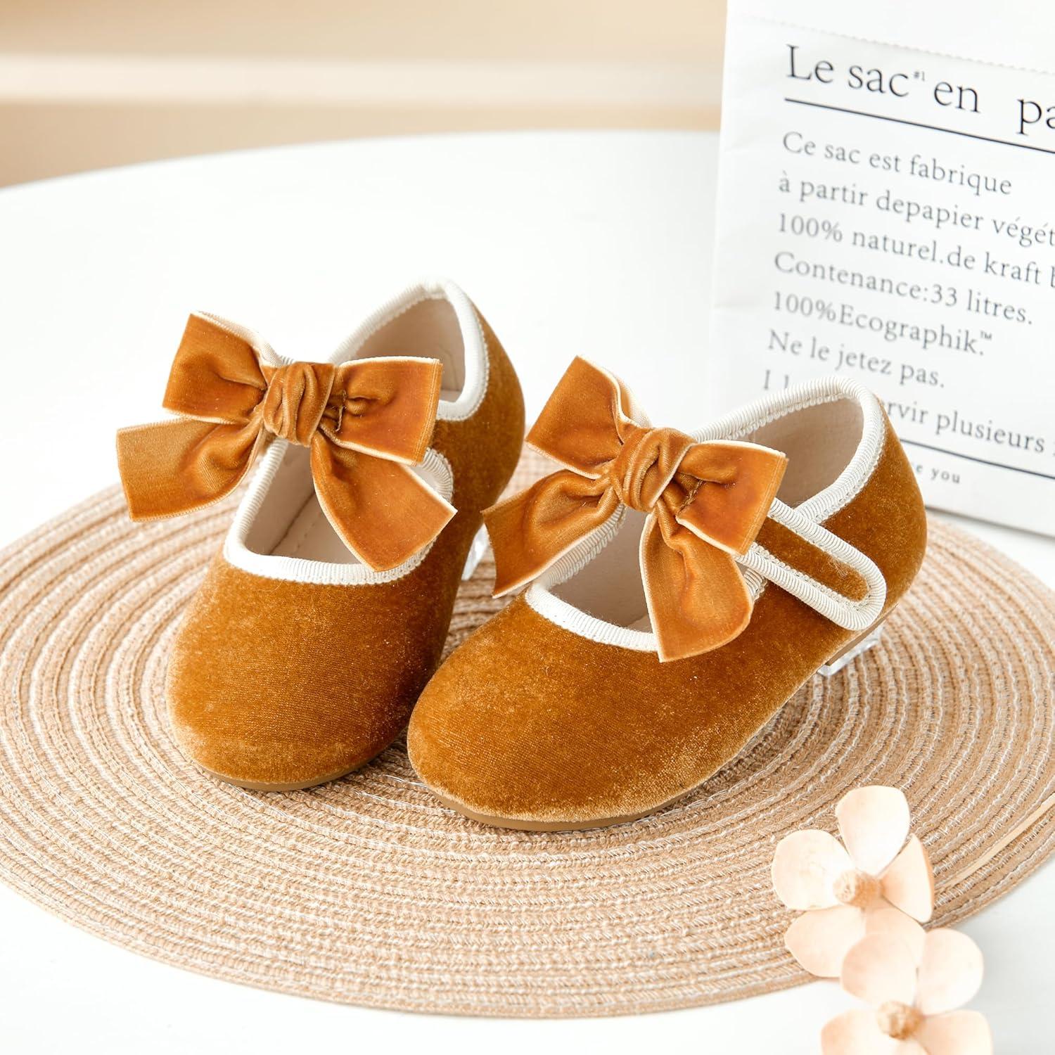 imageKiderence Toddler Girls Dress Shoes Little Kids Mary Janes Ballet Flats ToddlerCk940 Brown