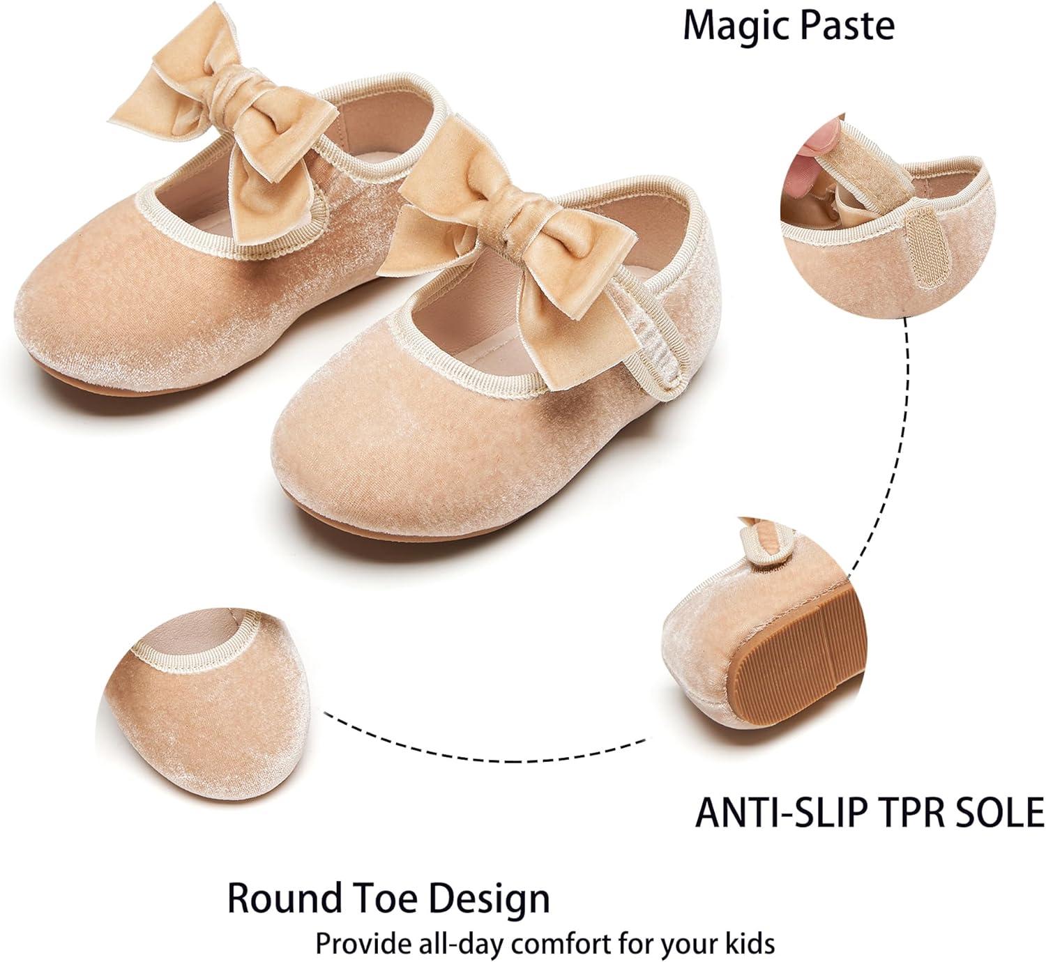 imageKiderence Toddler Girls Dress Shoes Little Kids Mary Janes Ballet Flats ToddlerCk940 Nude