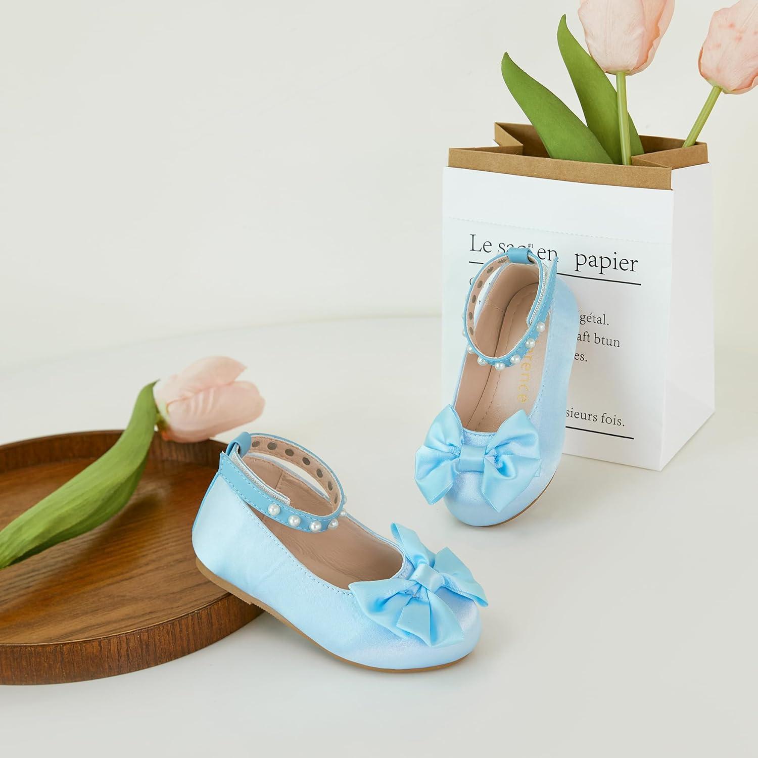 imageKiderence Toddler Girls Dress Shoes Little Kids Mary Janes Ballet Flats ToddlerCk942 Blue