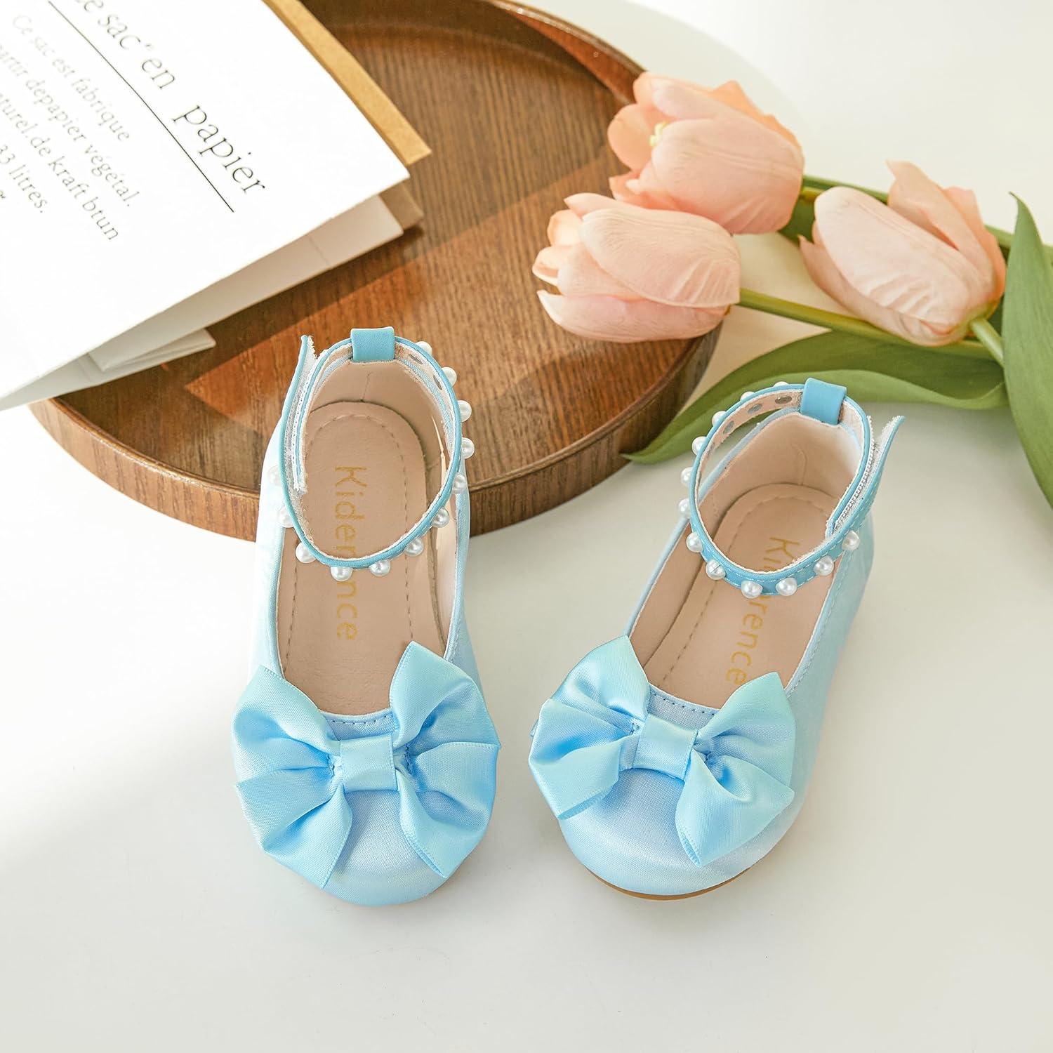 imageKiderence Toddler Girls Dress Shoes Little Kids Mary Janes Ballet Flats ToddlerCk942 Blue