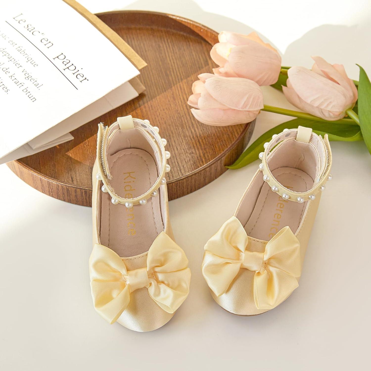 imageKiderence Toddler Girls Dress Shoes Little Kids Mary Janes Ballet Flats ToddlerCk942 Gold