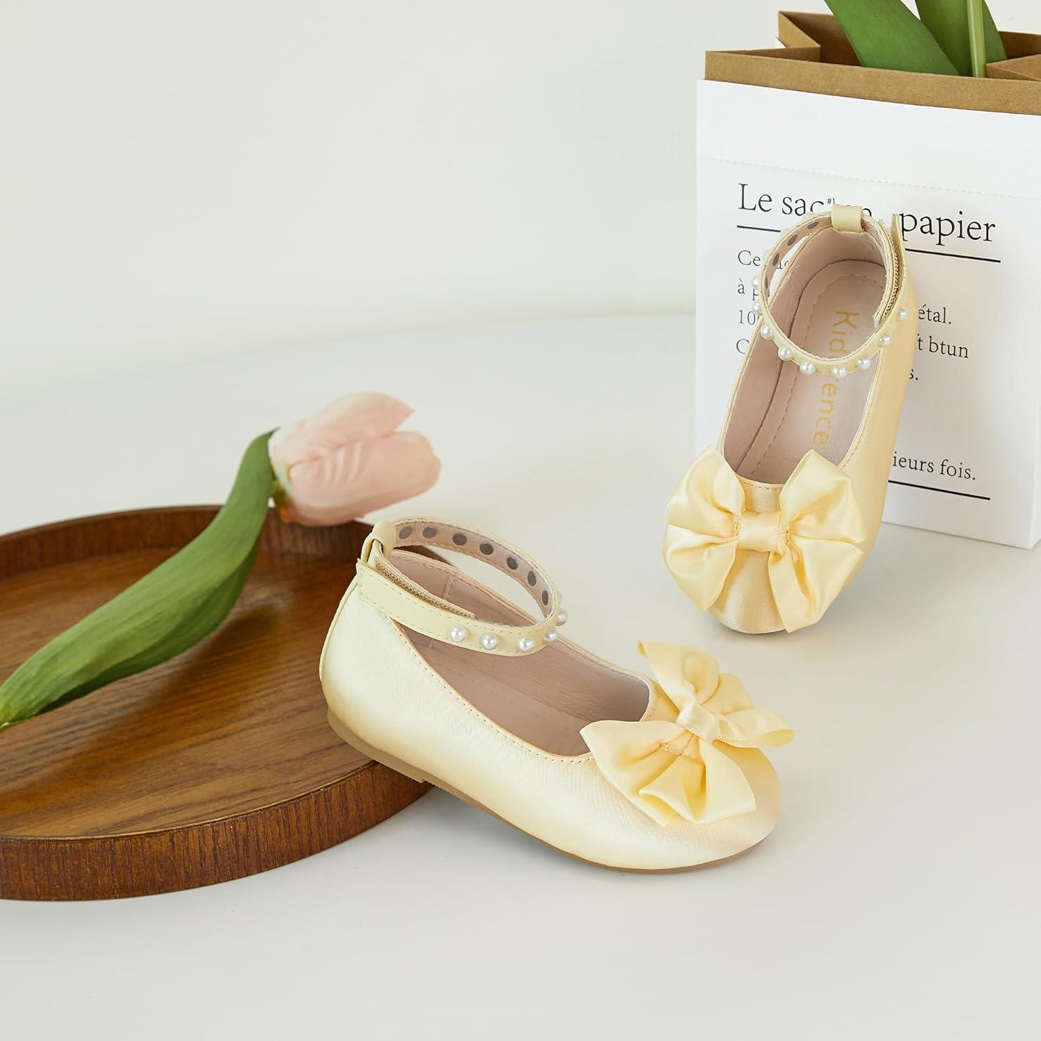 imageKiderence Toddler Girls Dress Shoes Little Kids Mary Janes Ballet Flats ToddlerCk942 Gold