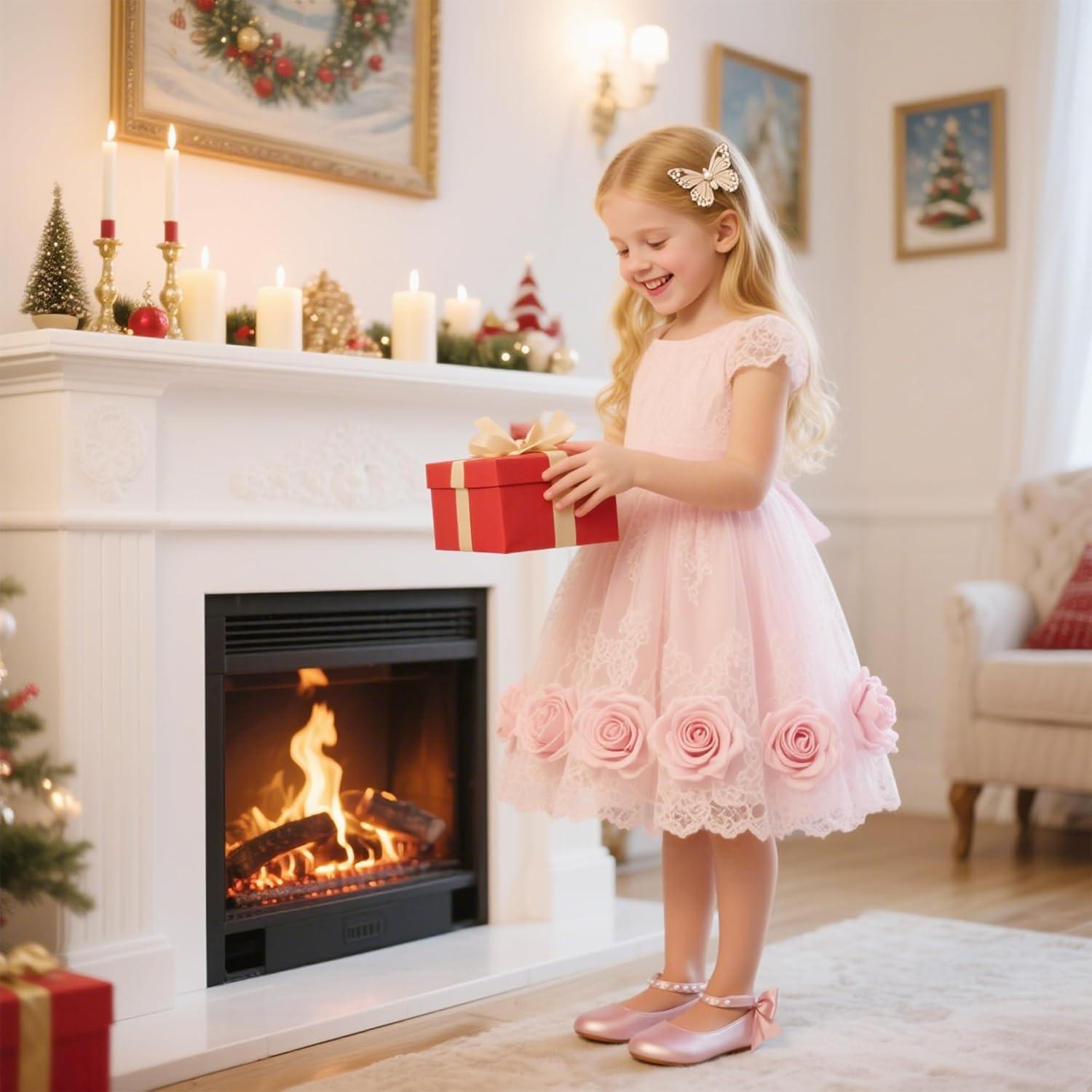 imageKiderence Toddler Girls Dress Shoes Little Kids Mary Janes Ballet Flats ToddlerCk943 Pink