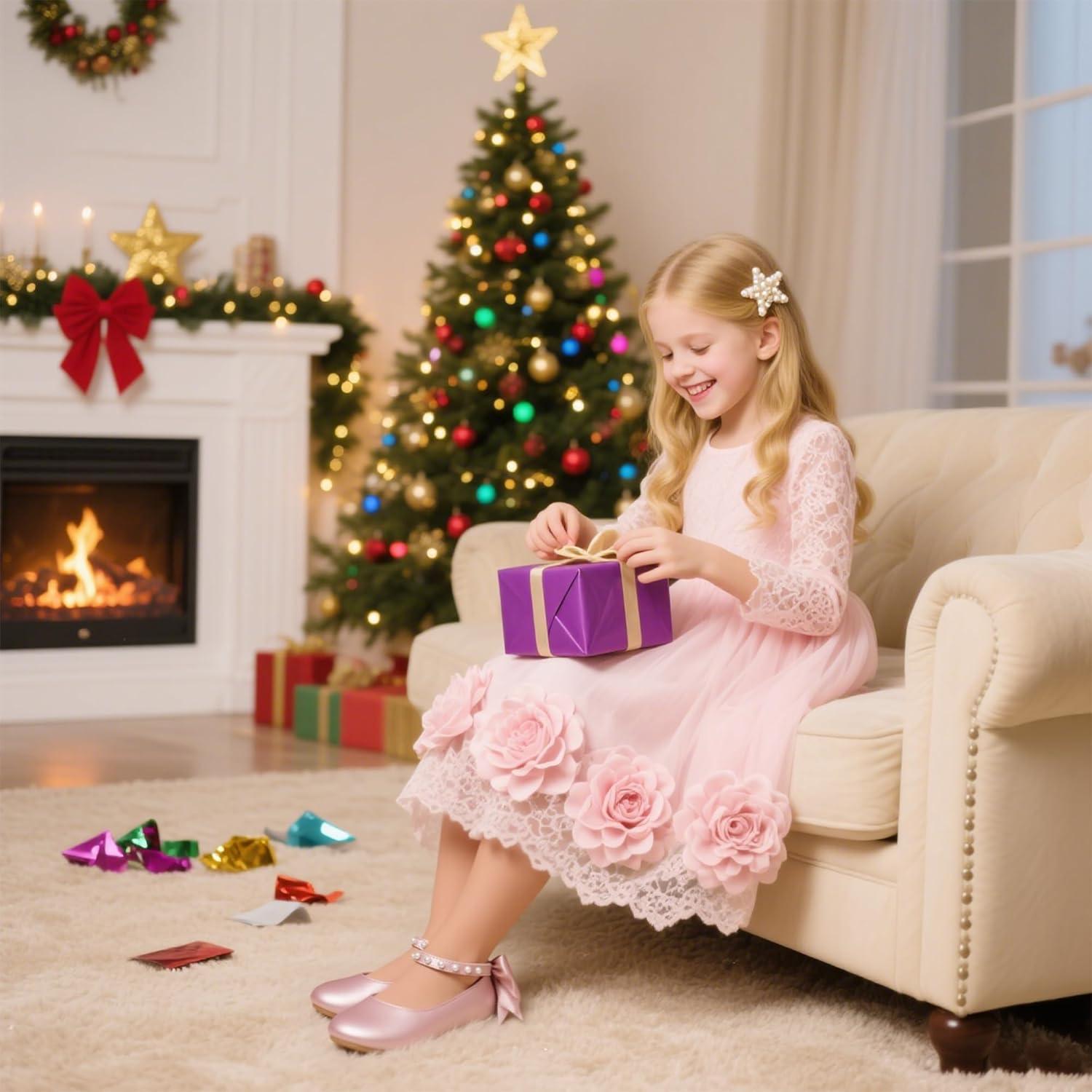 imageKiderence Toddler Girls Dress Shoes Little Kids Mary Janes Ballet Flats ToddlerCk943 Pink