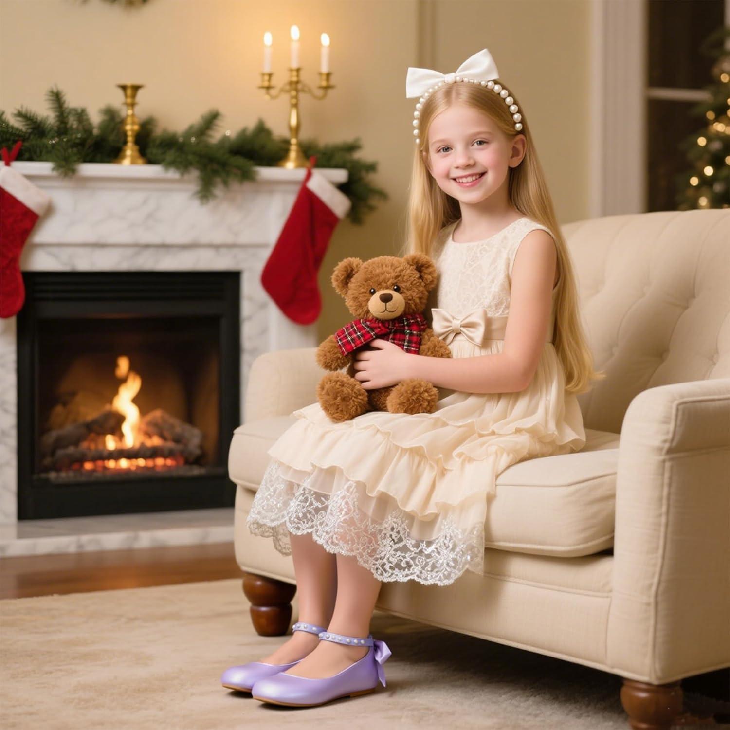 imageKiderence Toddler Girls Dress Shoes Little Kids Mary Janes Ballet Flats ToddlerCk943 Purple