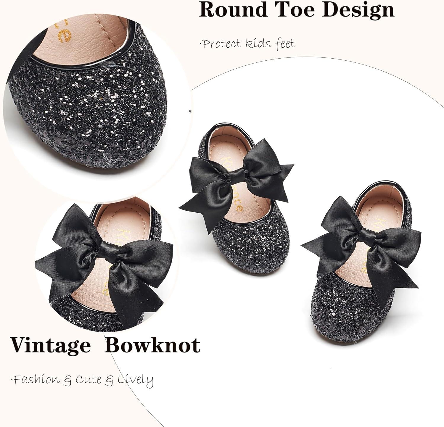 imageKiderence Toddler Girls Dress Shoes Little Kids Mary Janes Ballet Flats ToddlerCl06 Black