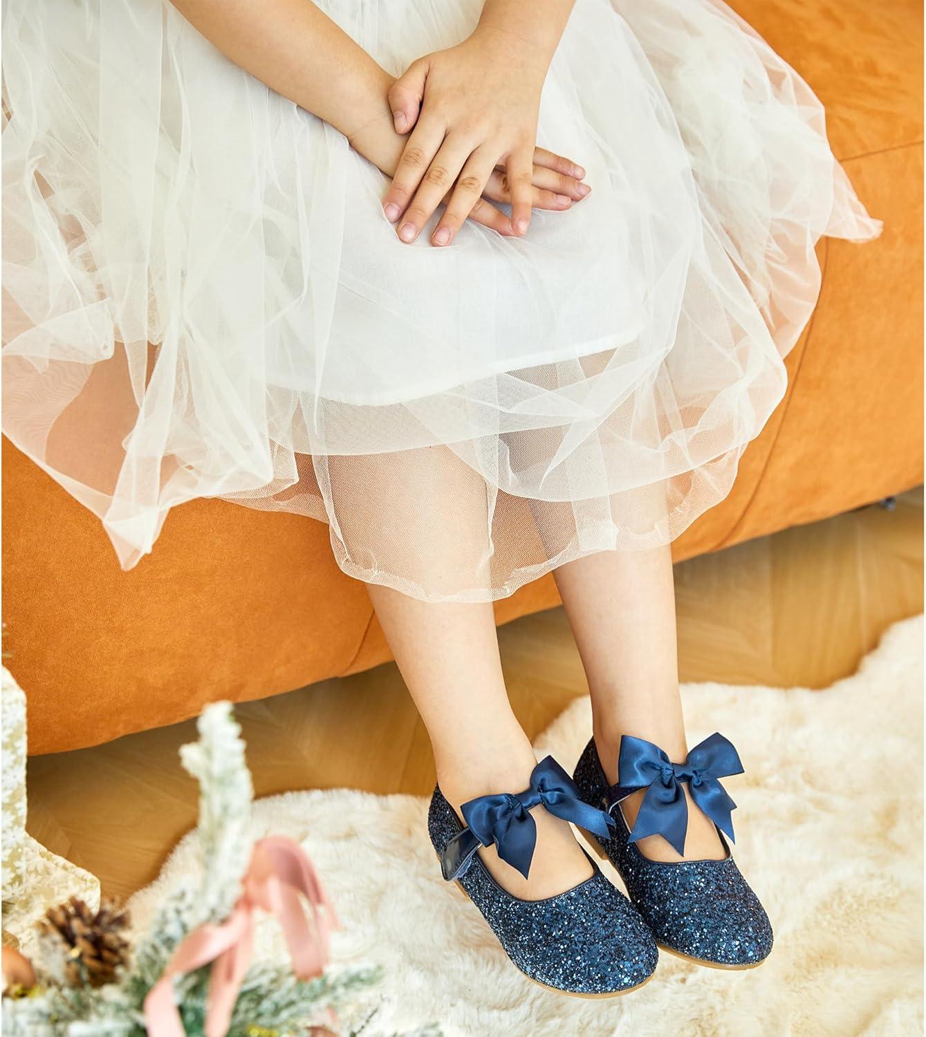 imageKiderence Toddler Girls Dress Shoes Little Kids Mary Janes Ballet Flats ToddlerCl06 Blue