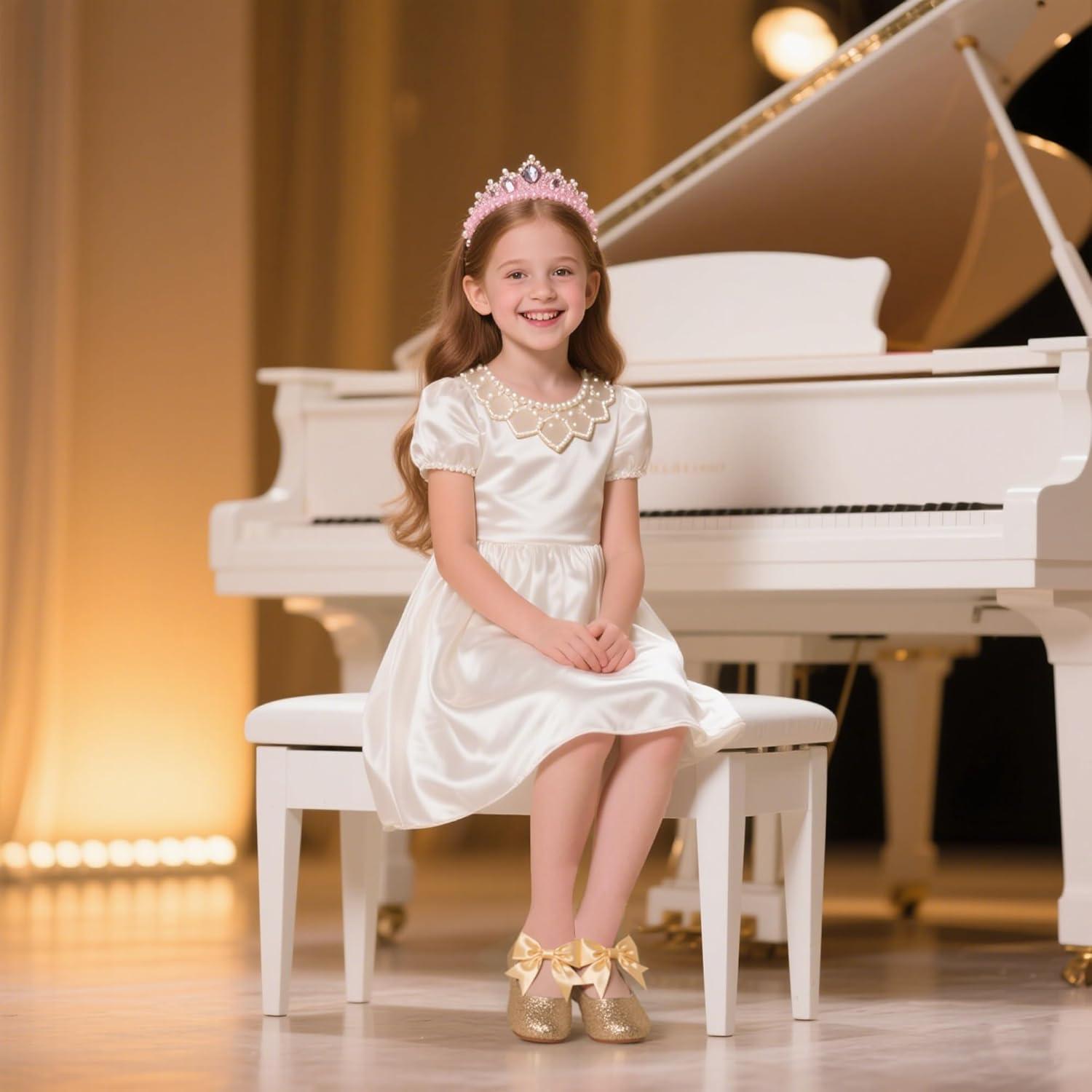 imageKiderence Toddler Girls Dress Shoes Little Kids Mary Janes Ballet Flats ToddlerCl06 Gold