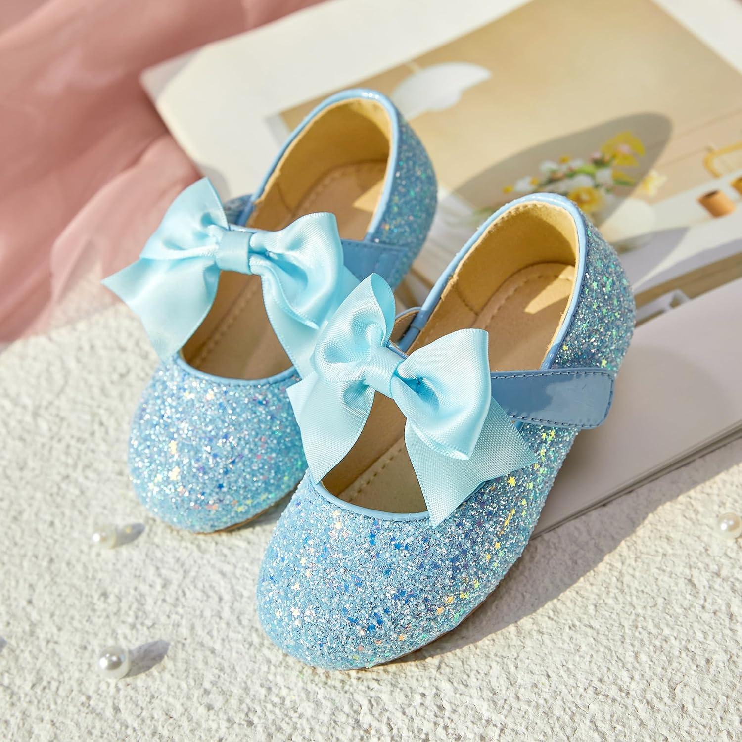 imageKiderence Toddler Girls Dress Shoes Little Kids Mary Janes Ballet Flats ToddlerCl06 Light Blue