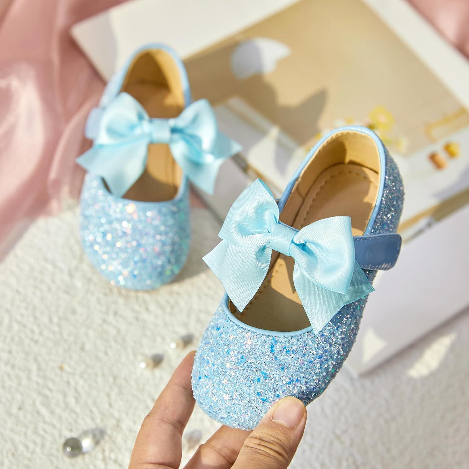 imageKiderence Toddler Girls Dress Shoes Little Kids Mary Janes Ballet Flats ToddlerCl06 Light Blue