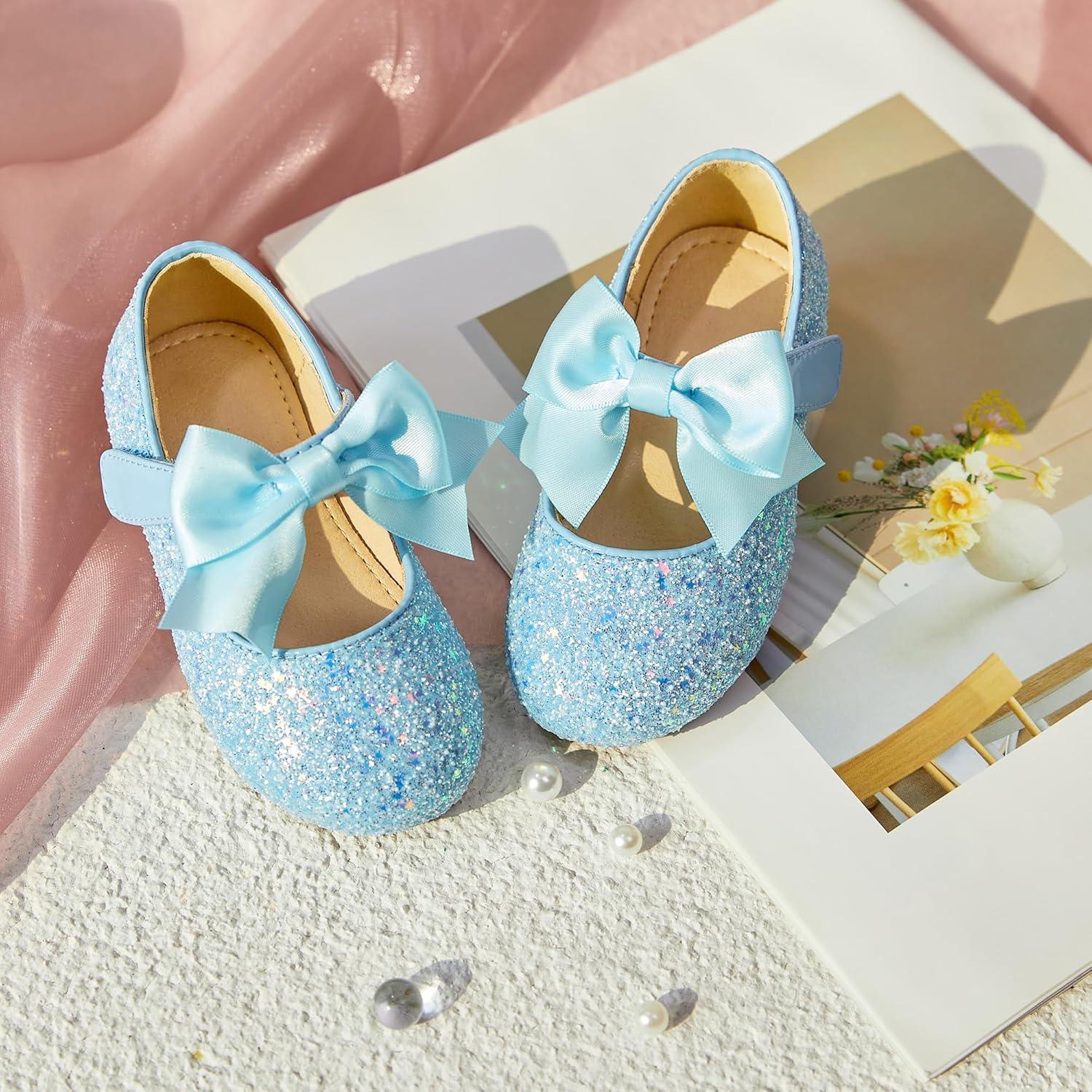 imageKiderence Toddler Girls Dress Shoes Little Kids Mary Janes Ballet Flats ToddlerCl06 Light Blue