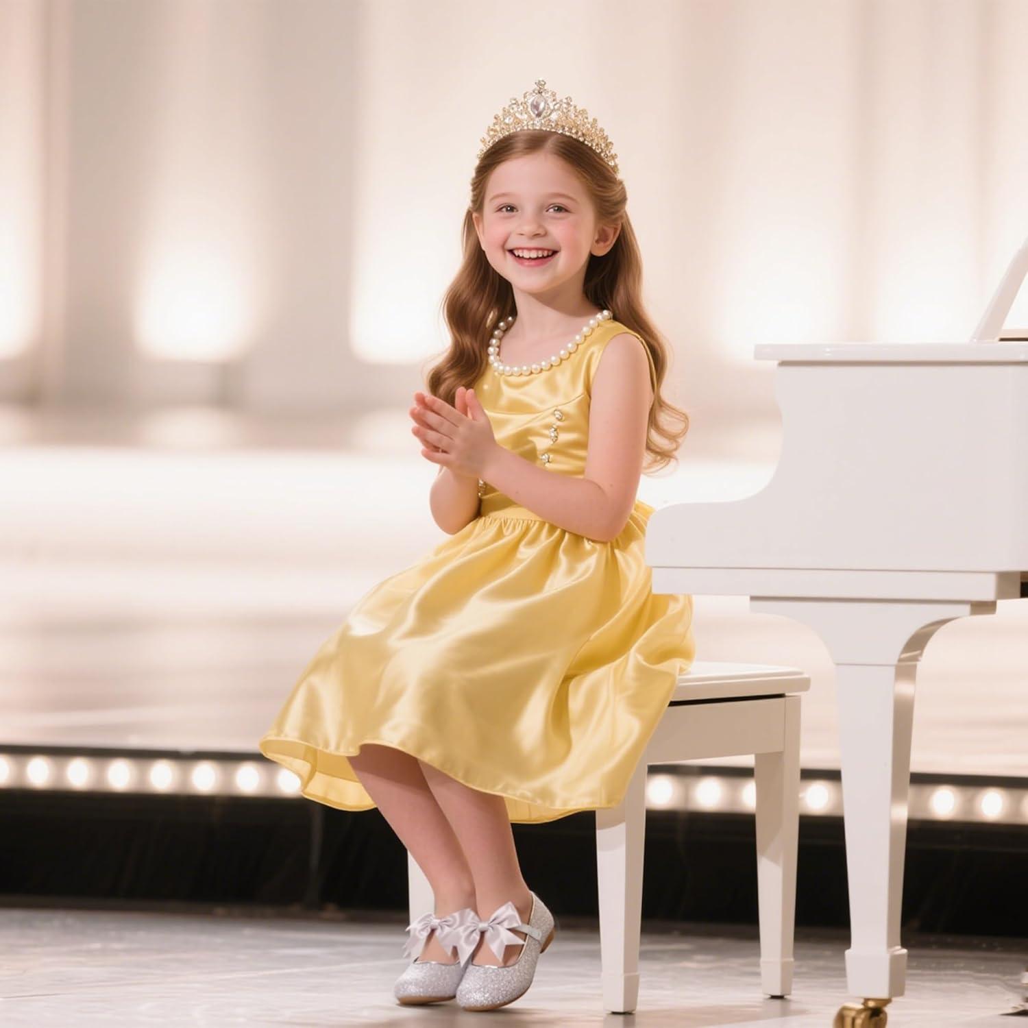 imageKiderence Toddler Girls Dress Shoes Little Kids Mary Janes Ballet Flats ToddlerCl06 Silver