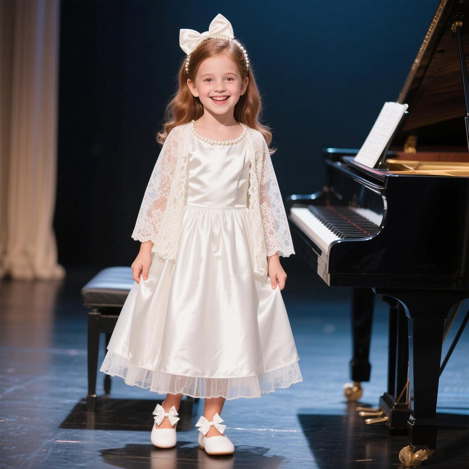 imageKiderence Toddler Girls Dress Shoes Little Kids Mary Janes Ballet Flats ToddlerCl06 White