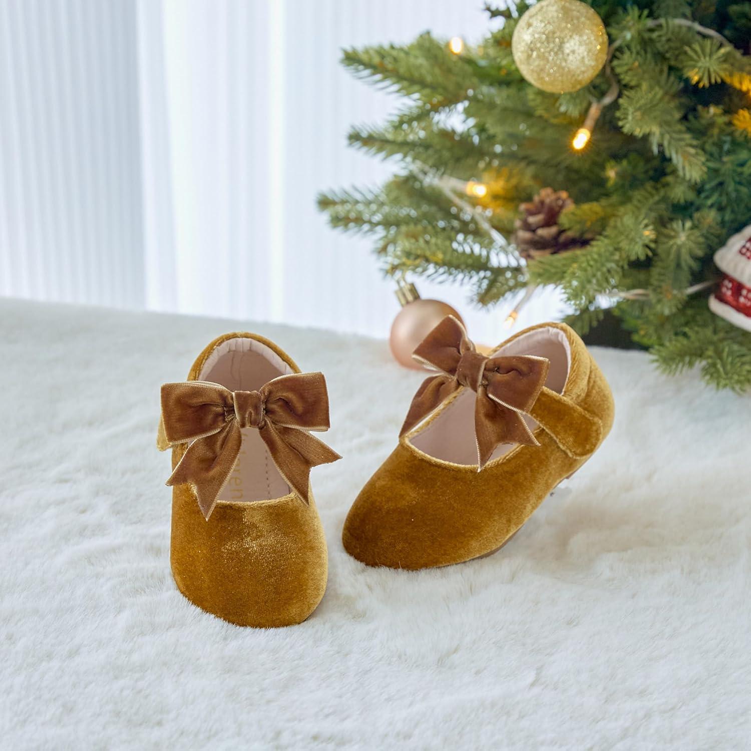 imageKiderence Toddler Girls Dress Shoes Little Kids Mary Janes Ballet Flats ToddlerF609 Brown