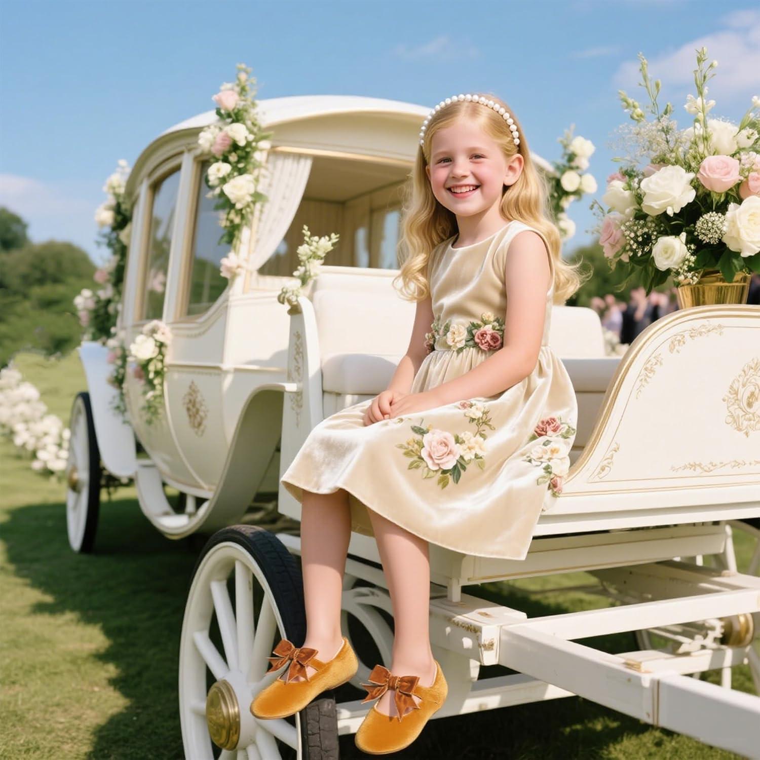 imageKiderence Toddler Girls Dress Shoes Little Kids Mary Janes Ballet Flats ToddlerF609 Brown