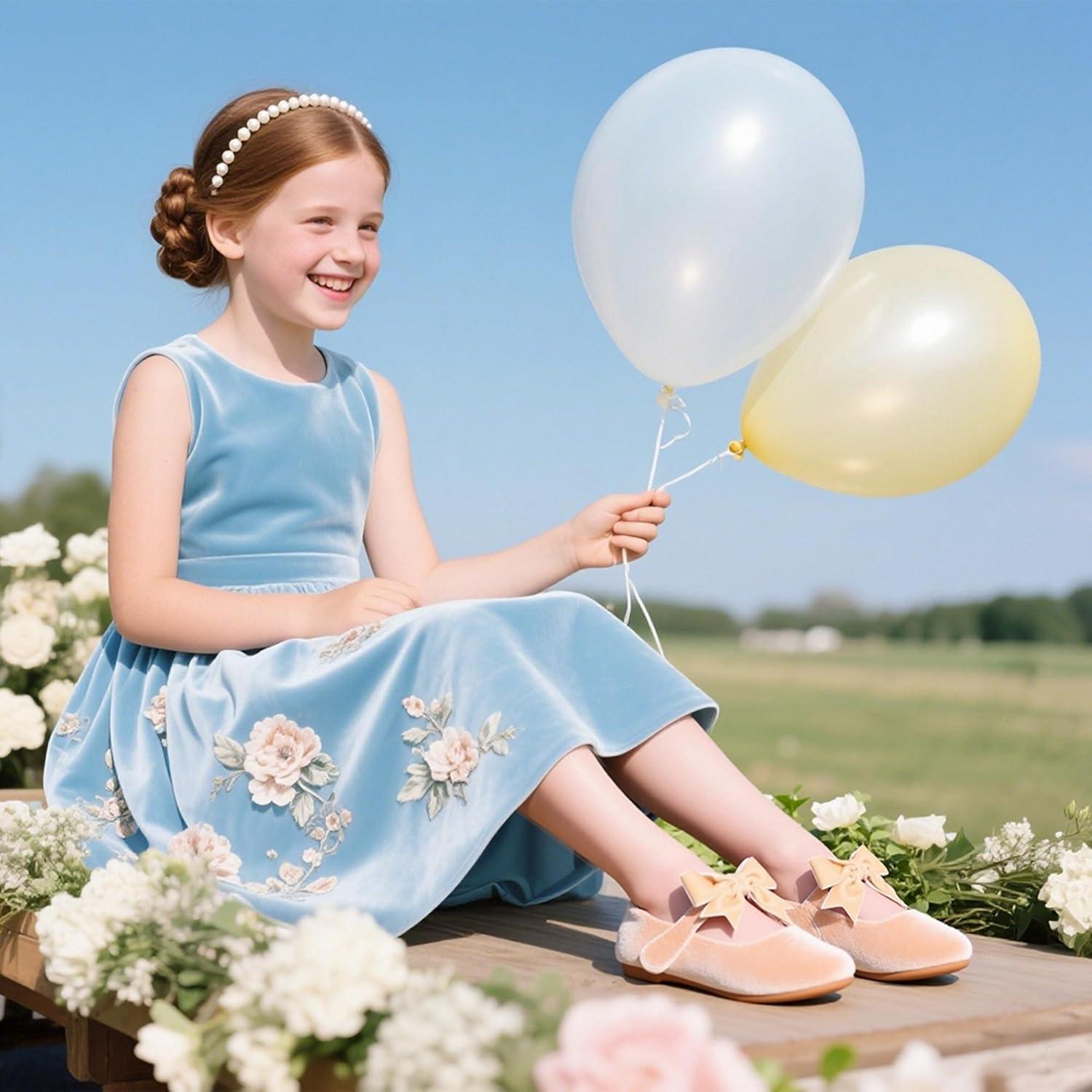 imageKiderence Toddler Girls Dress Shoes Little Kids Mary Janes Ballet Flats ToddlerF609 Nude