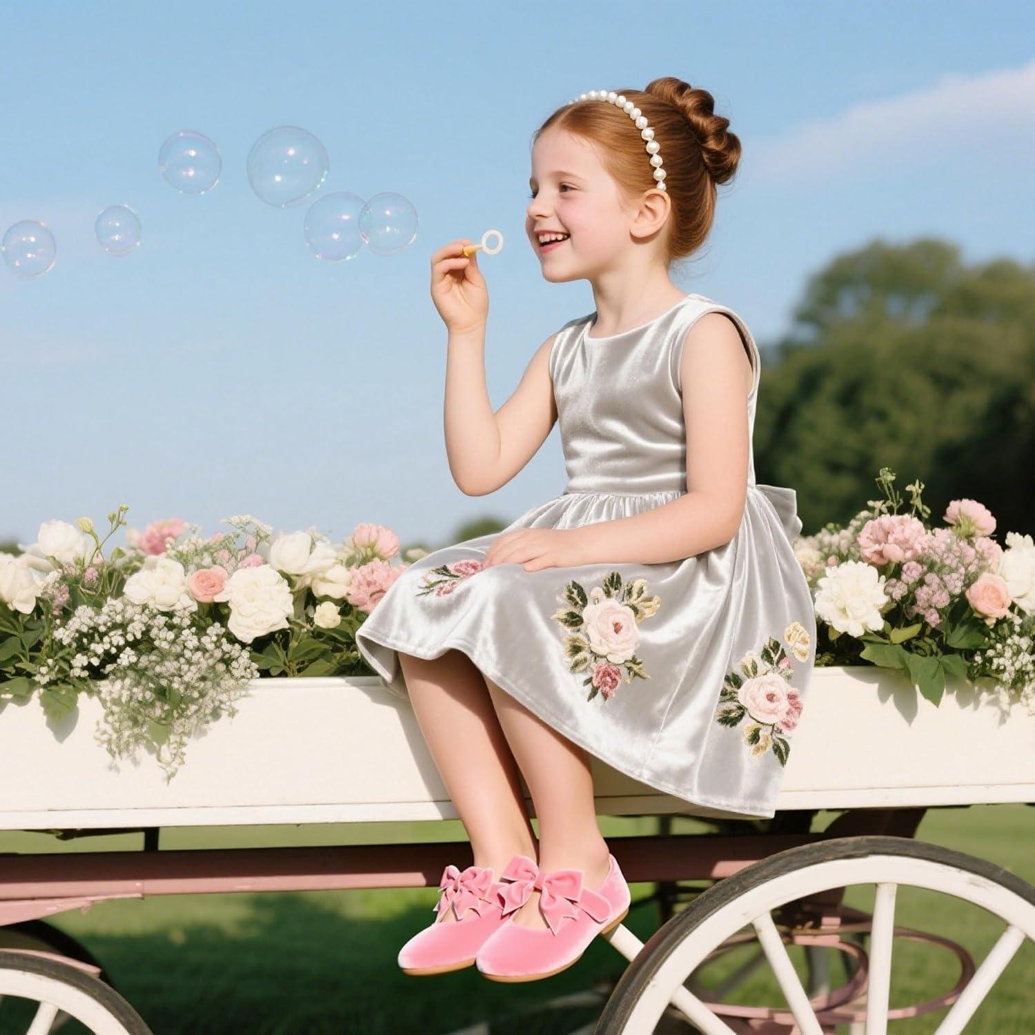 imageKiderence Toddler Girls Dress Shoes Little Kids Mary Janes Ballet Flats ToddlerF609 Pink