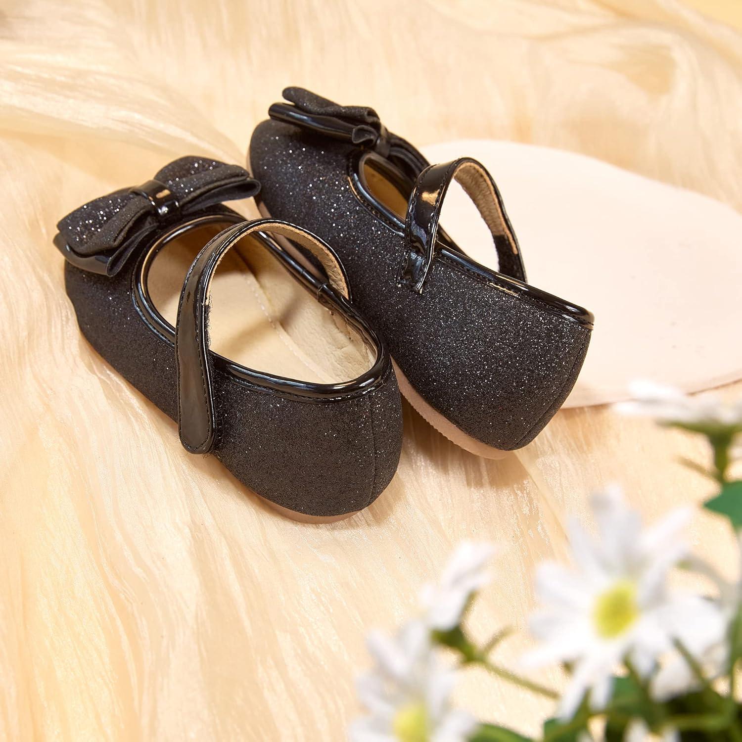 imageKiderence Toddler Girls Dress Shoes Little Kids Mary Janes Ballet Flats ToddlerF640 Black