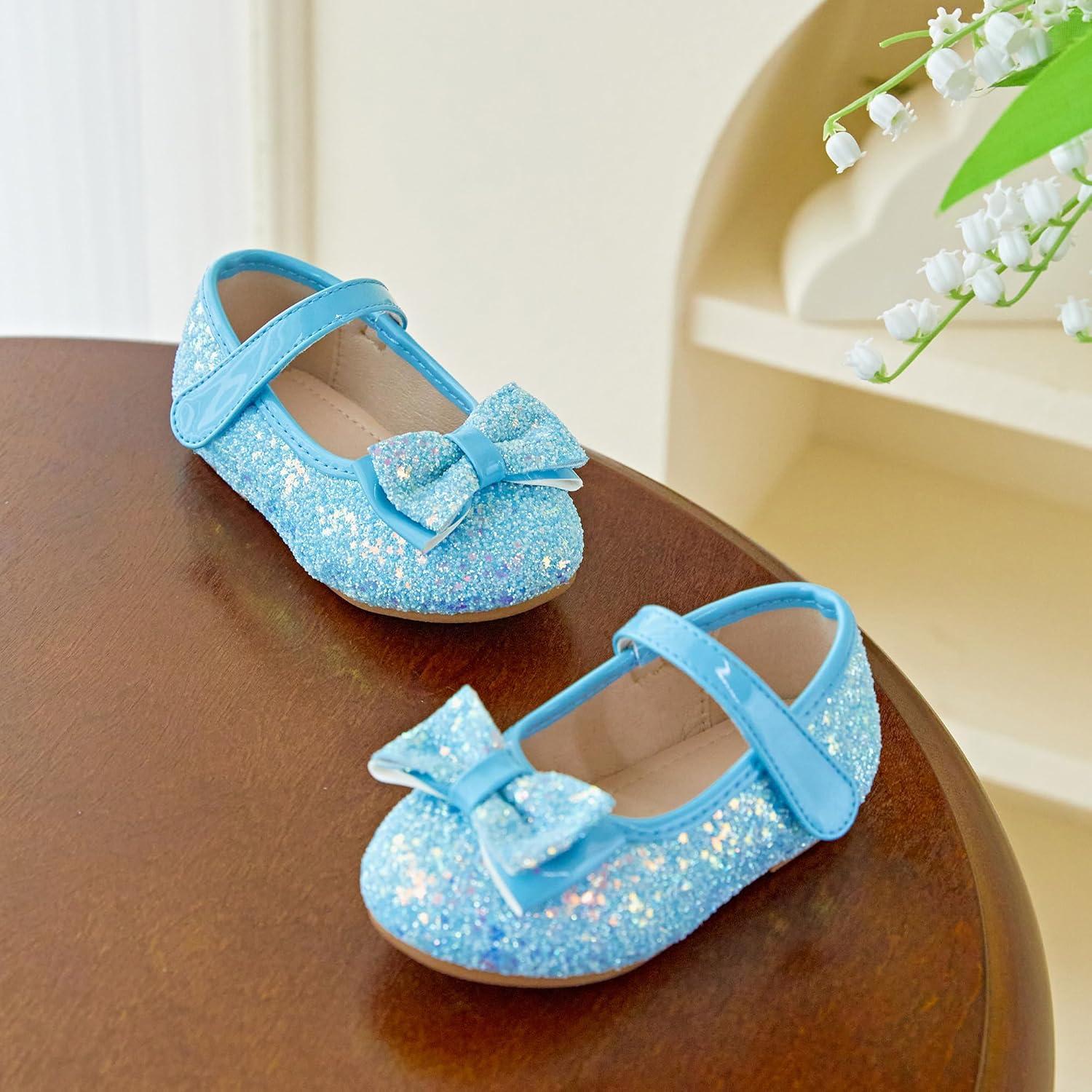 imageKiderence Toddler Girls Dress Shoes Little Kids Mary Janes Ballet Flats ToddlerF640 Light Blue