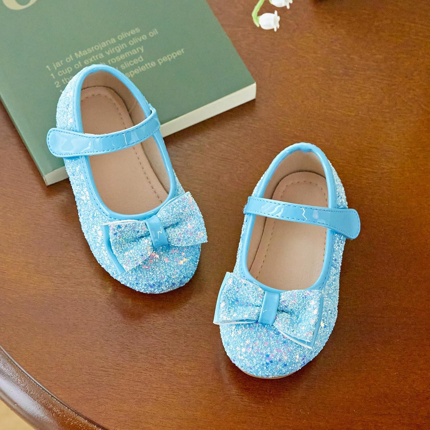 imageKiderence Toddler Girls Dress Shoes Little Kids Mary Janes Ballet Flats ToddlerF640 Light Blue