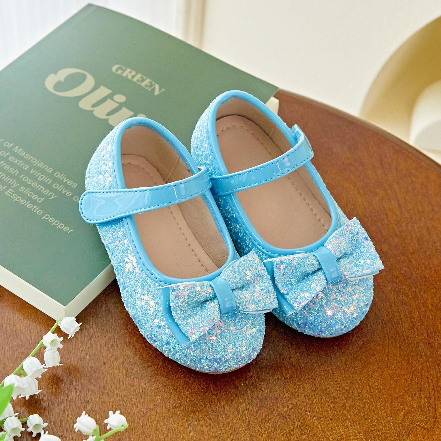 imageKiderence Toddler Girls Dress Shoes Little Kids Mary Janes Ballet Flats ToddlerF640 Light Blue