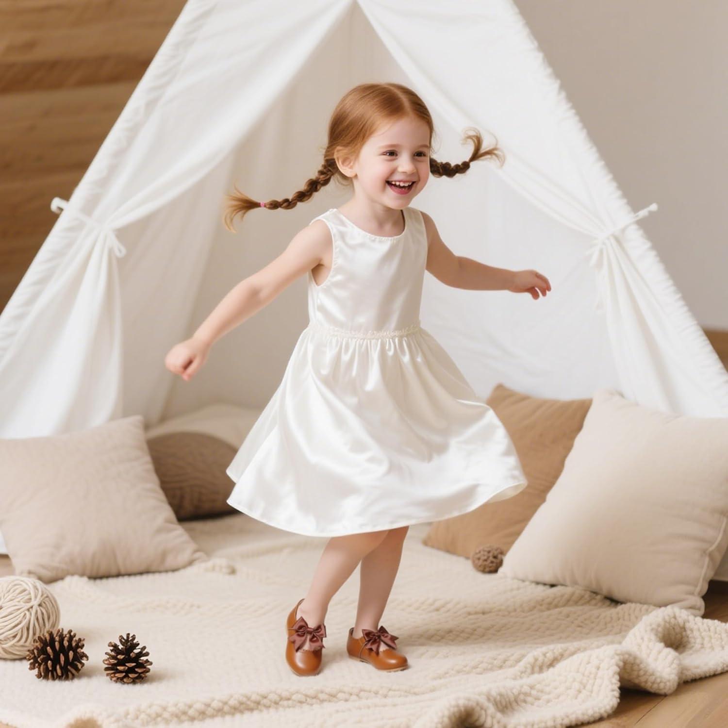 imageKiderence Toddler Girls Dress Shoes Little Kids Mary Janes Ballet Flats ToddlerFg04 Brown