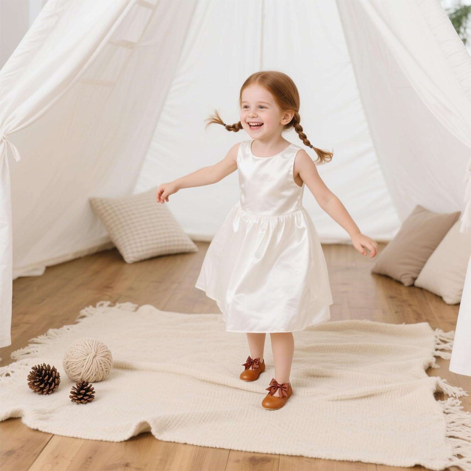 imageKiderence Toddler Girls Dress Shoes Little Kids Mary Janes Ballet Flats ToddlerFg04 Brown