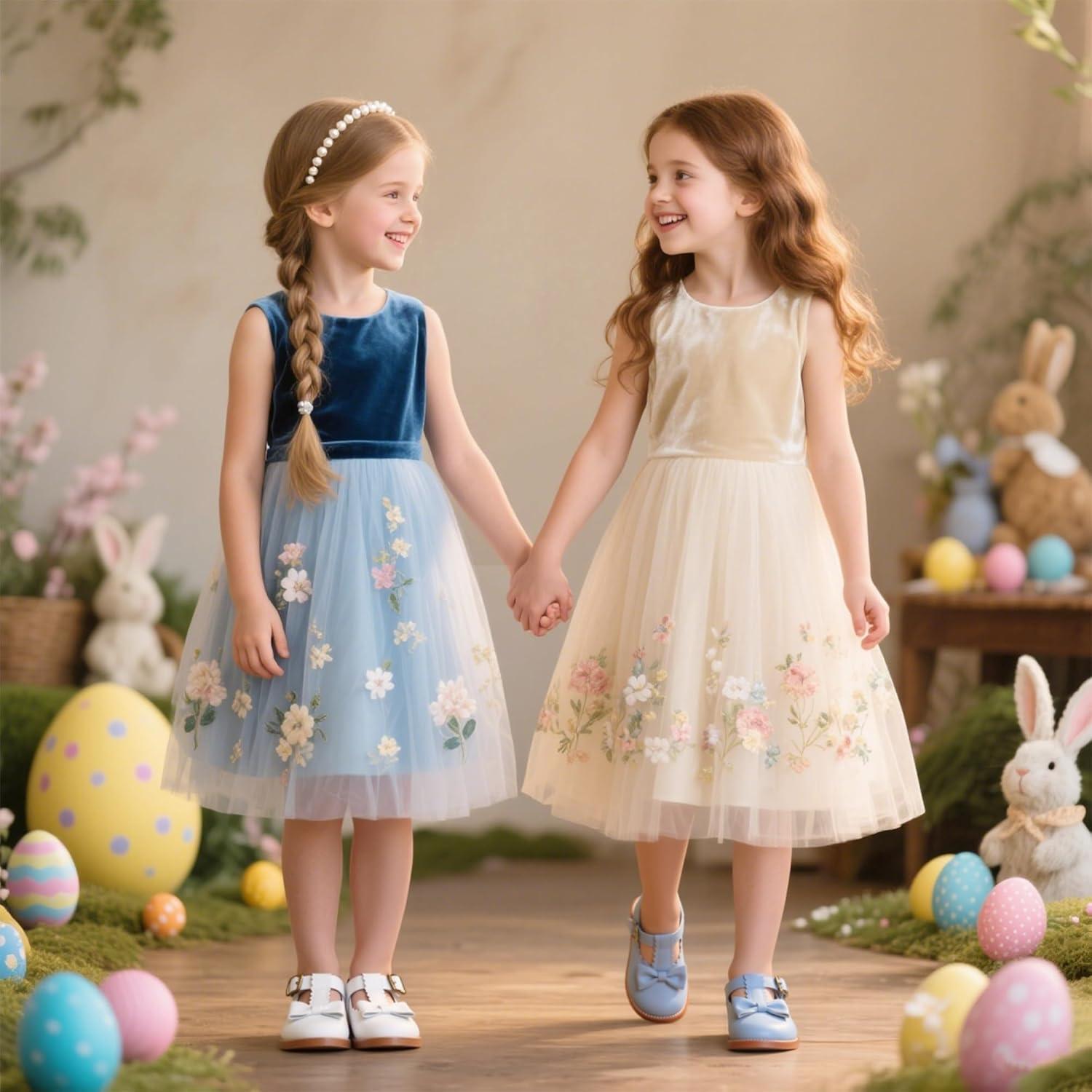 imageKiderence Toddler Girls Mary Jane Dress Shoes Little Girls School Oxford FlatsCk251 Light Blue