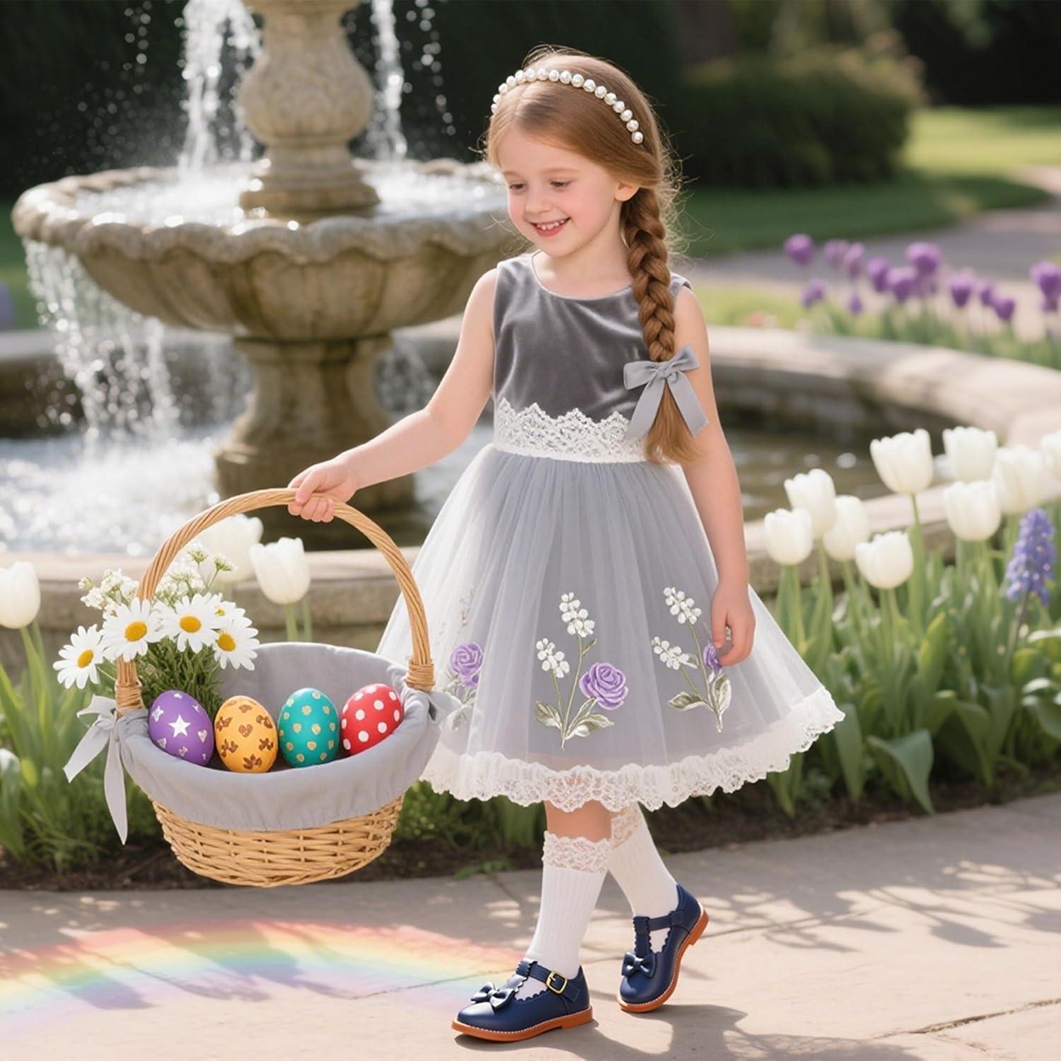 imageKiderence Toddler Girls Mary Jane Dress Shoes Little Girls School Oxford FlatsCk251 Navy Blue