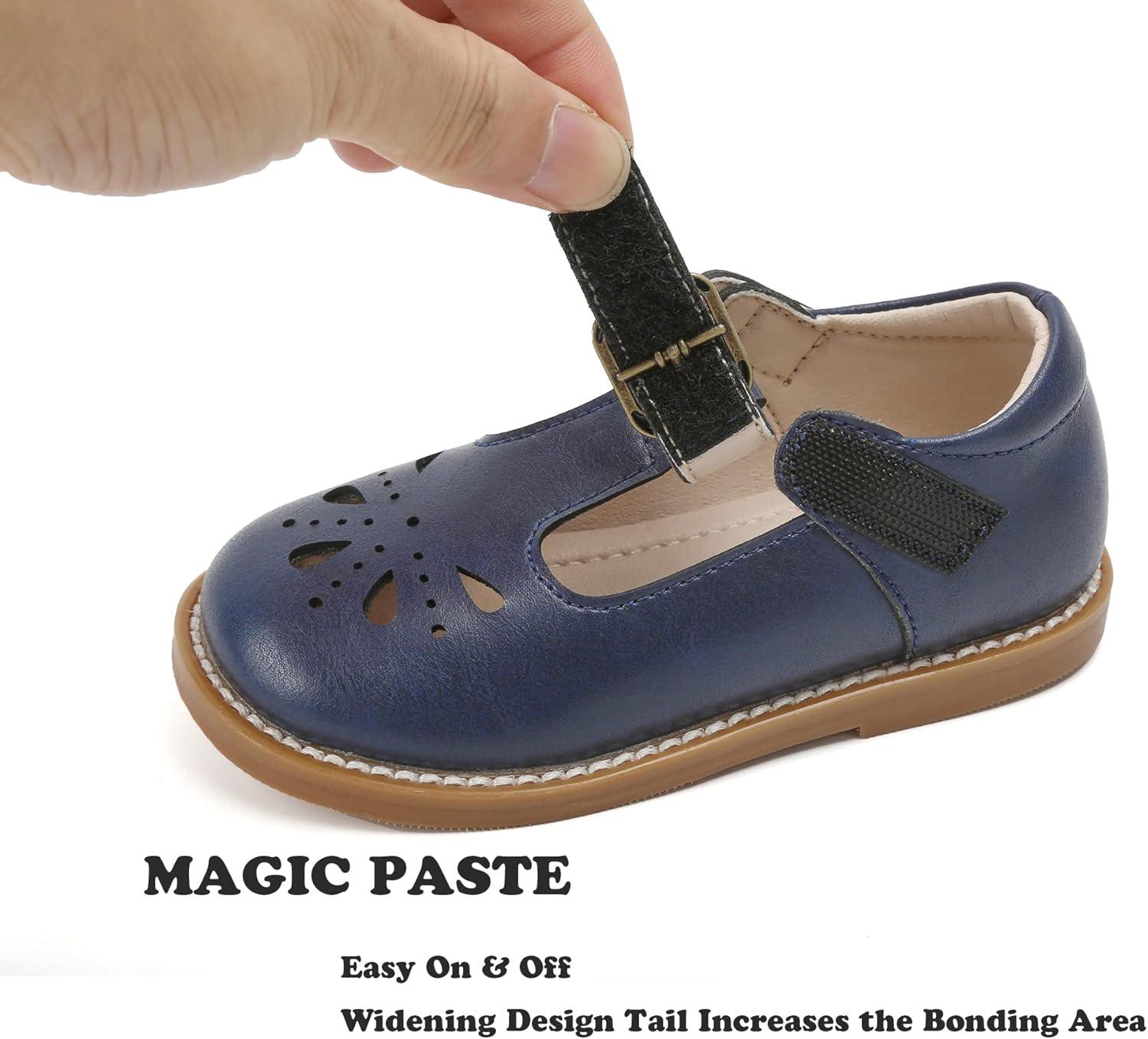 imageKiderence Toddler Girls Mary Jane Dress Shoes Little Girls School Oxford FlatsCk256 Navy Blue