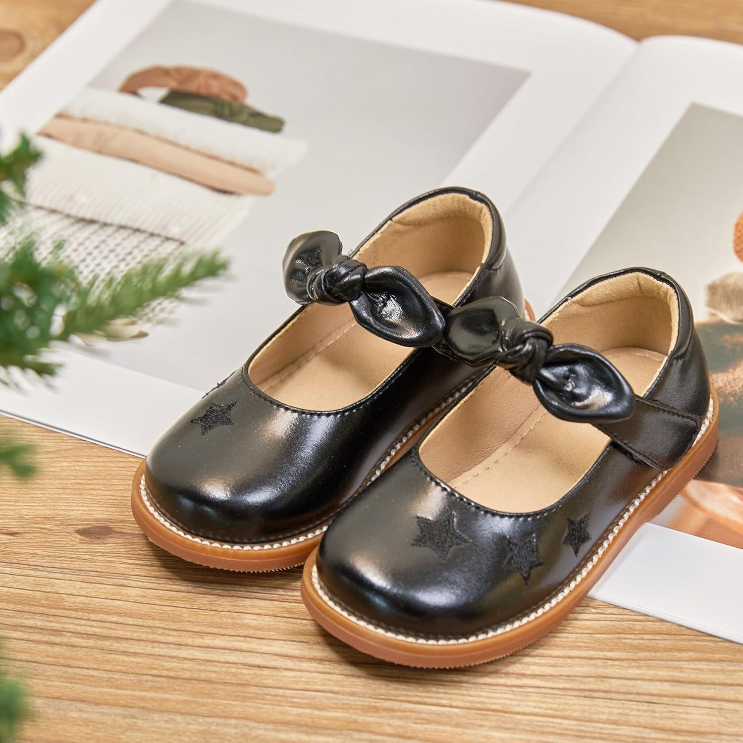 imageKiderence Toddler Girls Mary Jane Dress Shoes Little Girls School Oxford FlatsCk337 Black