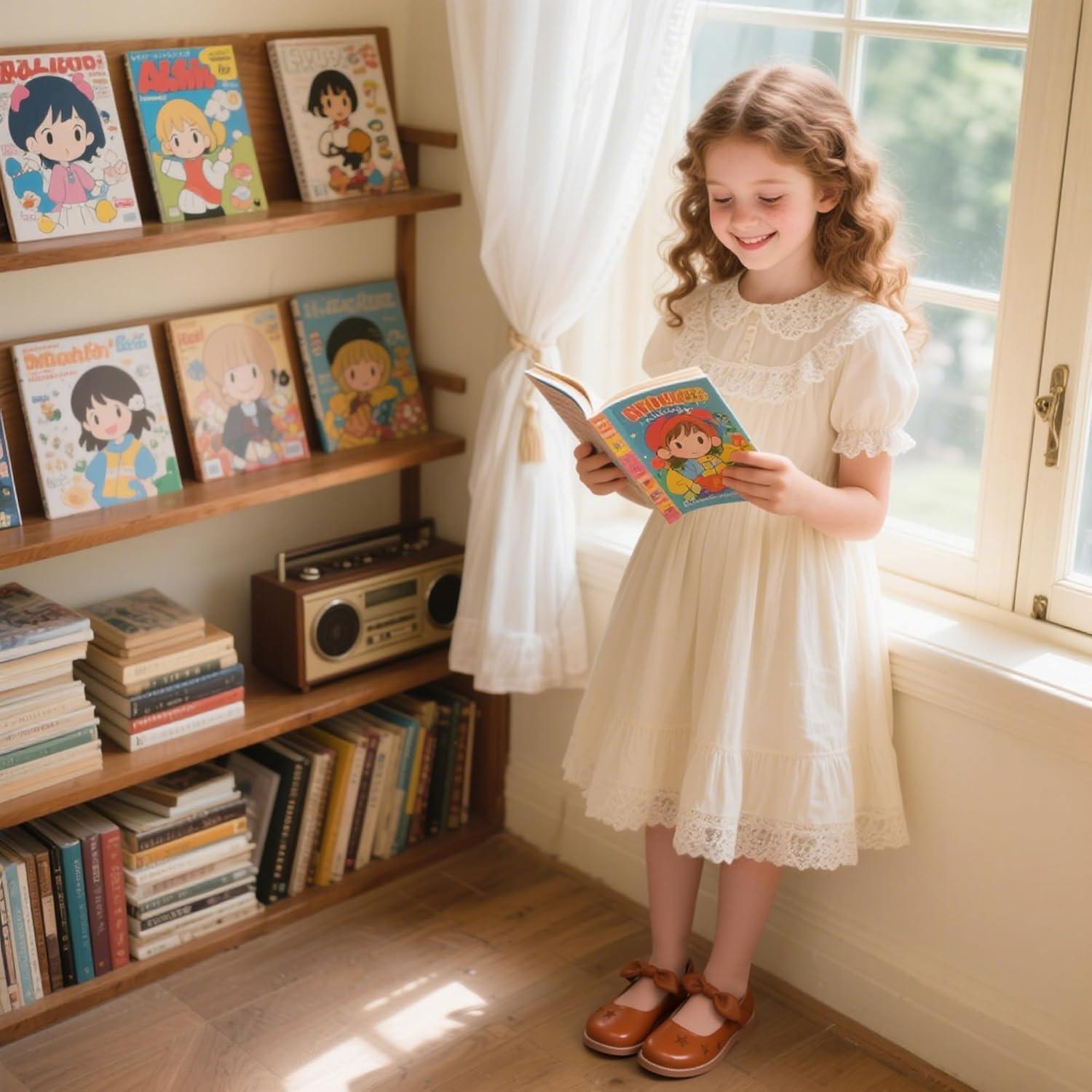 imageKiderence Toddler Girls Mary Jane Dress Shoes Little Girls School Oxford FlatsCk337 Brown