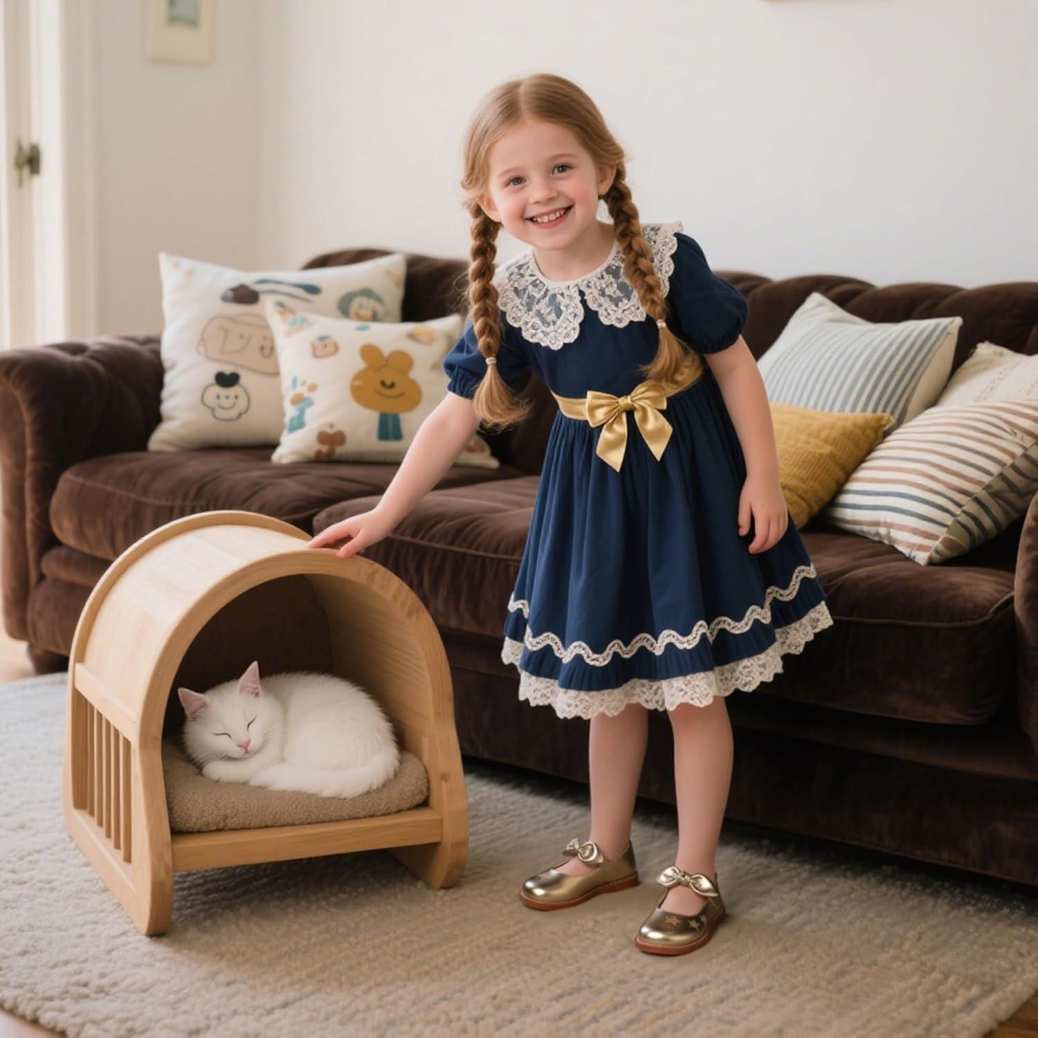 imageKiderence Toddler Girls Mary Jane Dress Shoes Little Girls School Oxford FlatsCk337 Gold