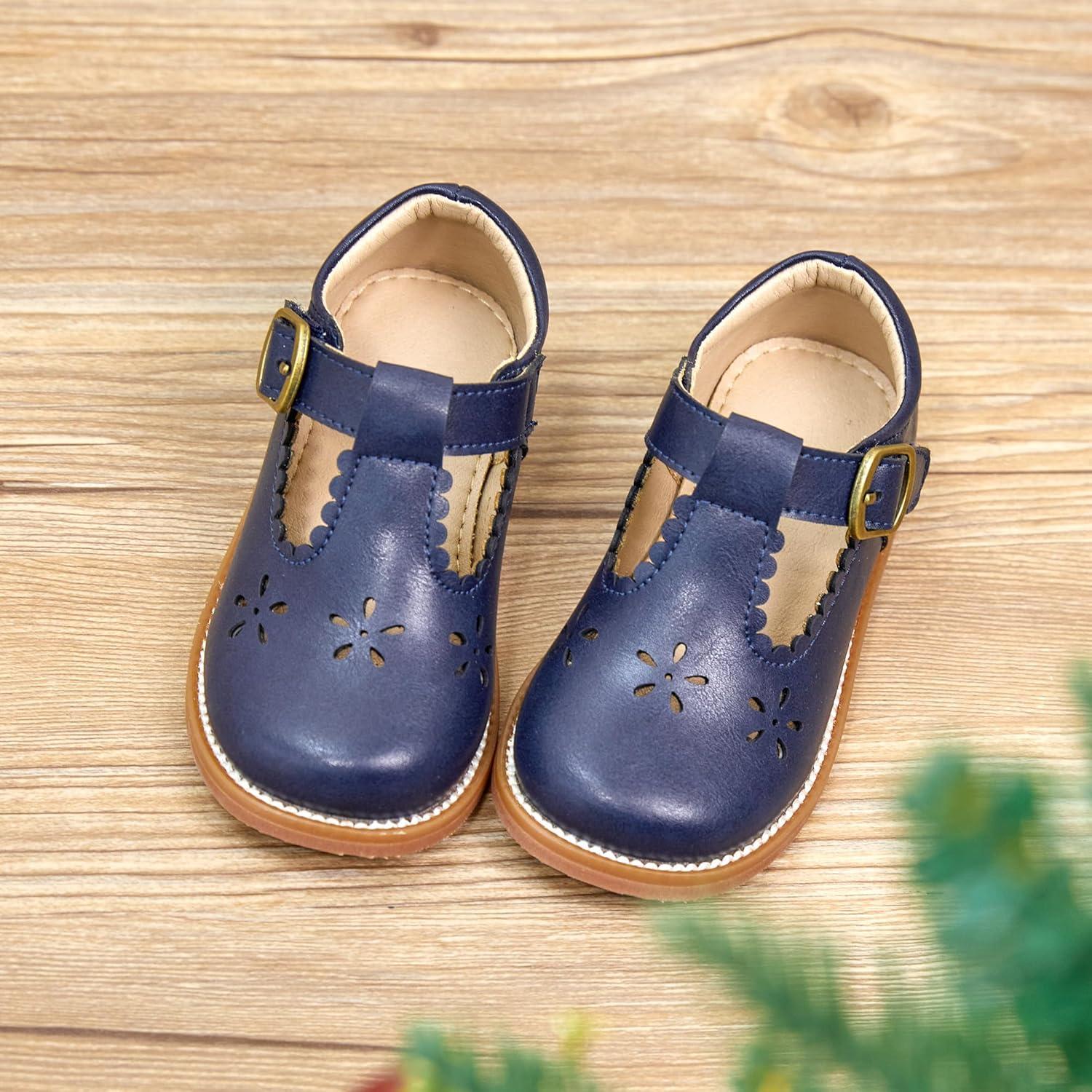 imageKiderence Toddler Girls Mary Jane Dress Shoes Little Girls School Oxford FlatsCk338 Blue