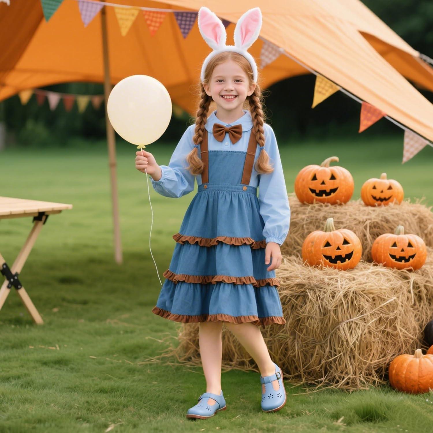 imageKiderence Toddler Girls Mary Jane Dress Shoes Little Girls School Oxford FlatsCk338 Light Blue