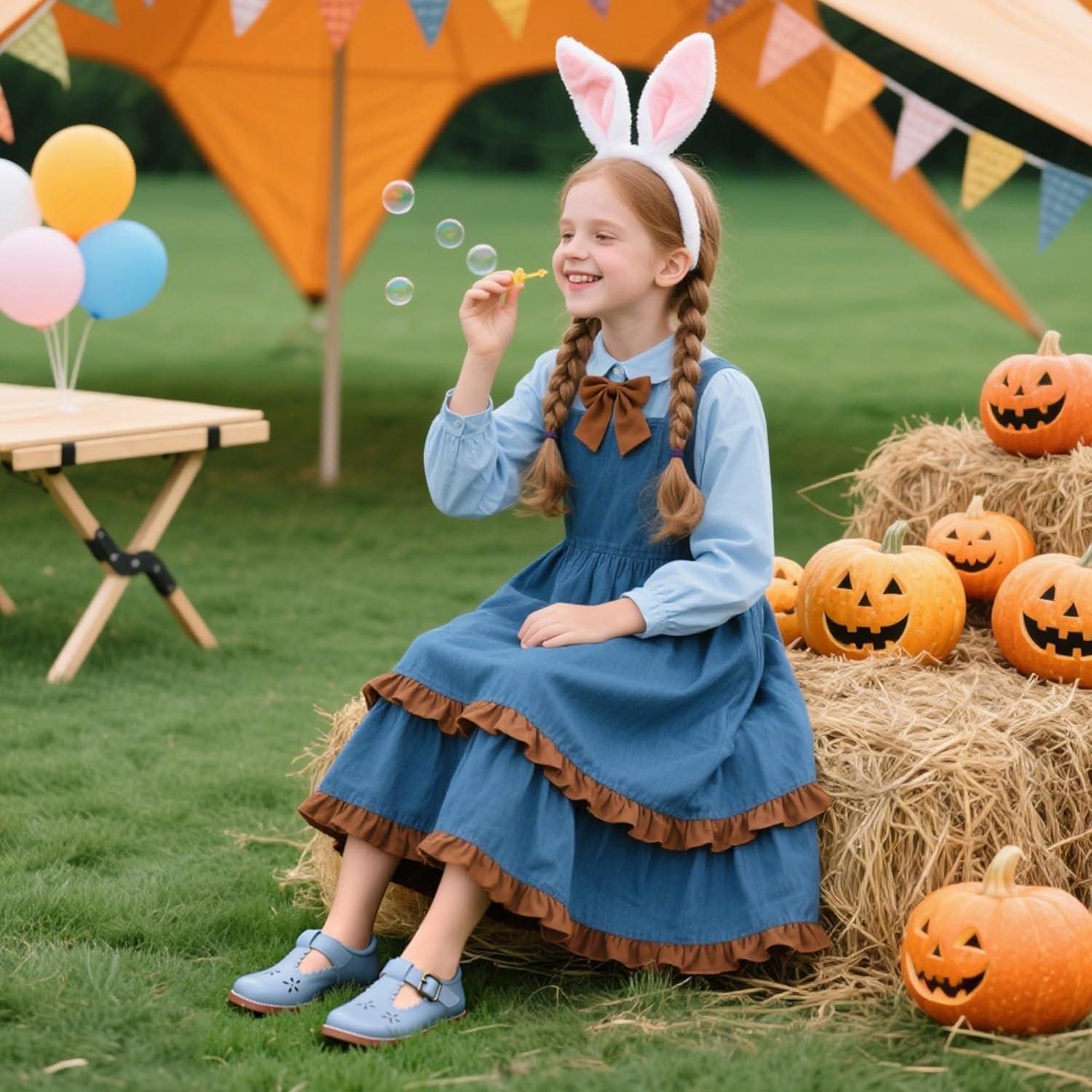 imageKiderence Toddler Girls Mary Jane Dress Shoes Little Girls School Oxford FlatsCk338 Light Blue