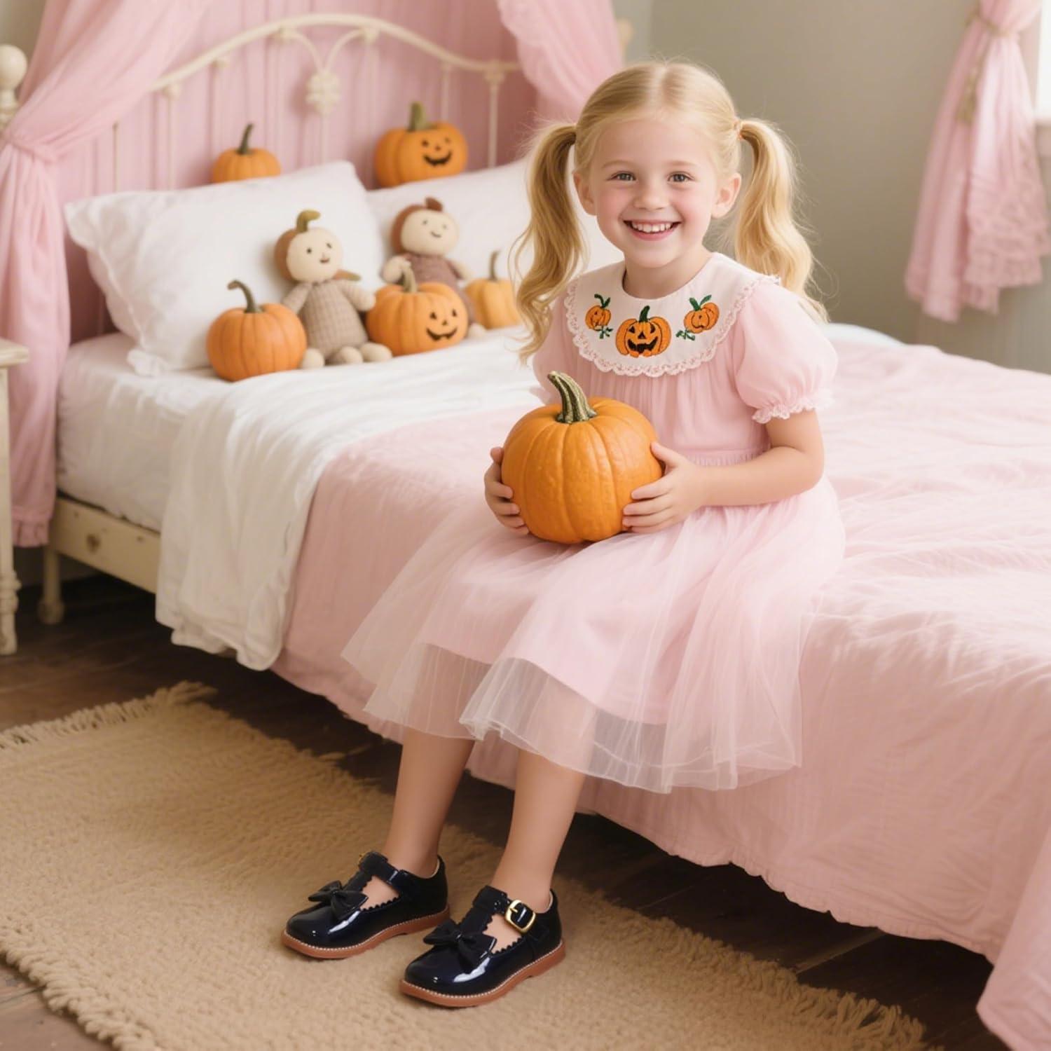 imageKiderence Toddler Girls Mary Jane Dress Shoes Little Girls School Oxford FlatsCk339 Black