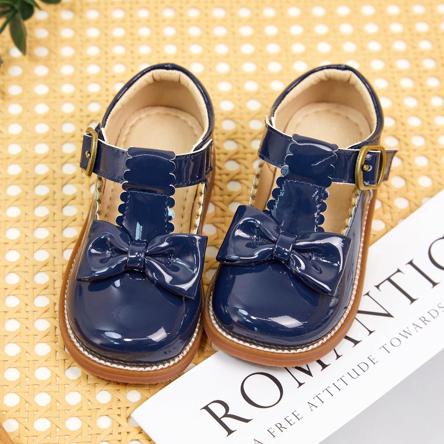 imageKiderence Toddler Girls Mary Jane Dress Shoes Little Girls School Oxford FlatsCk339 Blue