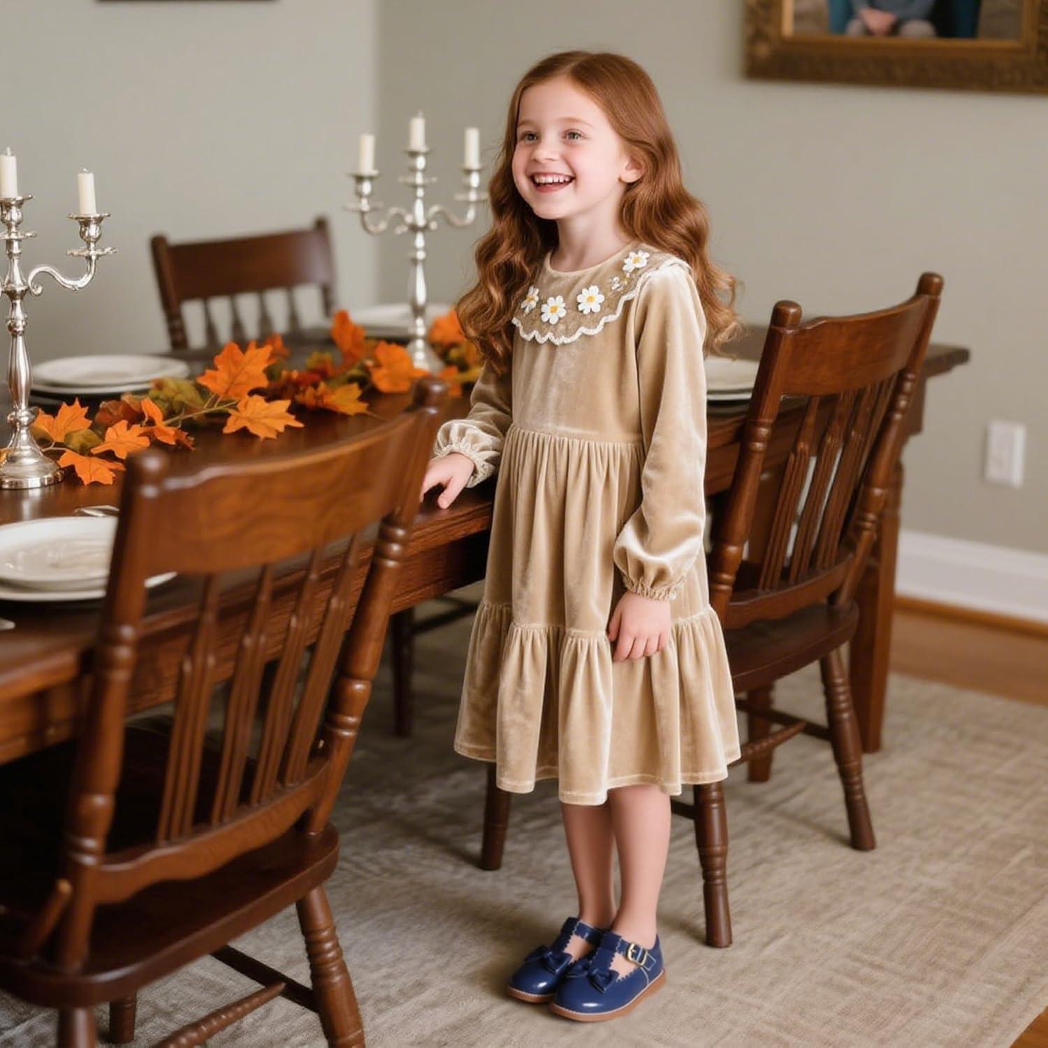 imageKiderence Toddler Girls Mary Jane Dress Shoes Little Girls School Oxford FlatsCk339 Blue