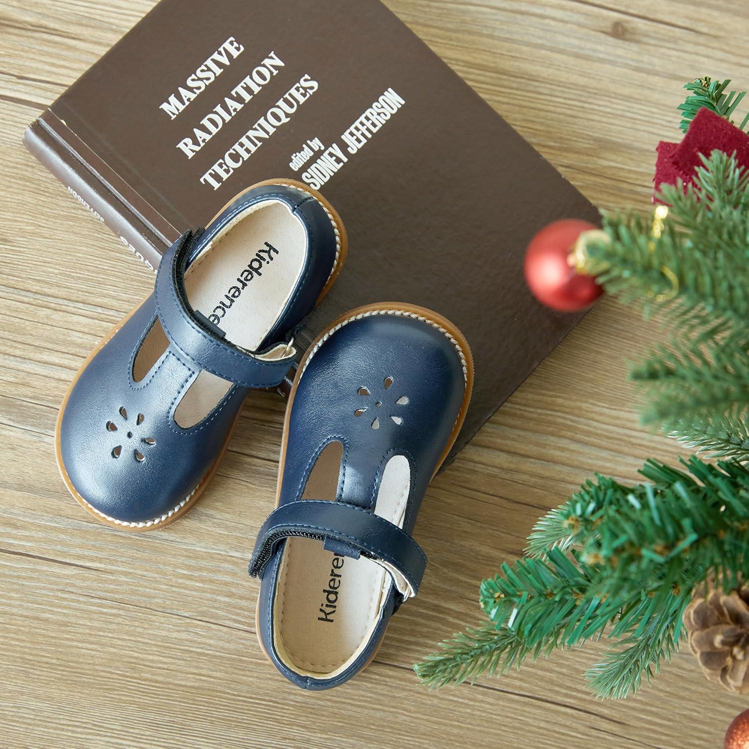 imageKiderence Toddler Girls Mary Jane Dress Shoes Little Girls School Oxford FlatsCk391 Blue