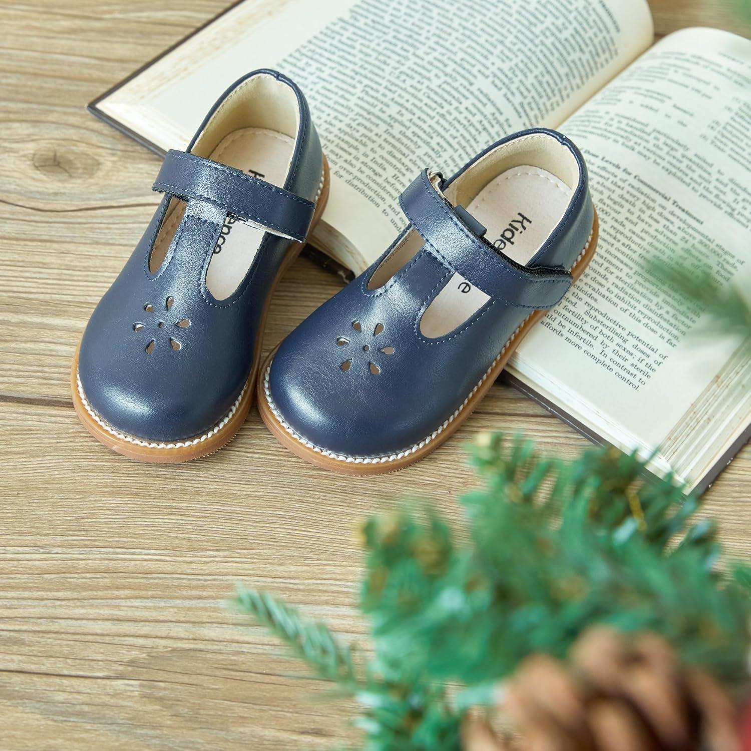 imageKiderence Toddler Girls Mary Jane Dress Shoes Little Girls School Oxford FlatsCk391 Blue