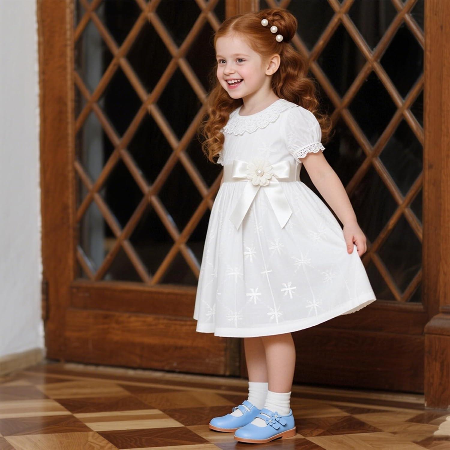 imageKiderence Toddler Girls Mary Jane Dress Shoes Little Girls School Oxford FlatsCk509 Blue