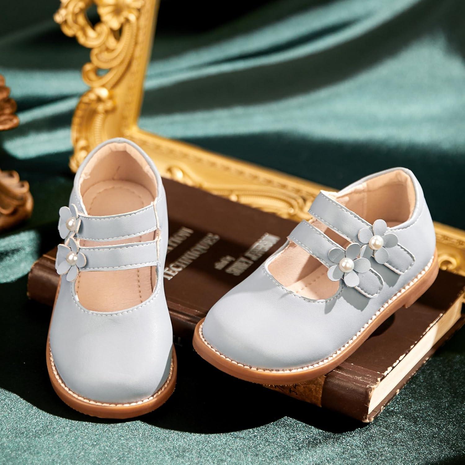 imageKiderence Toddler Girls Mary Jane Dress Shoes Little Girls School Oxford FlatsCk509 Blue